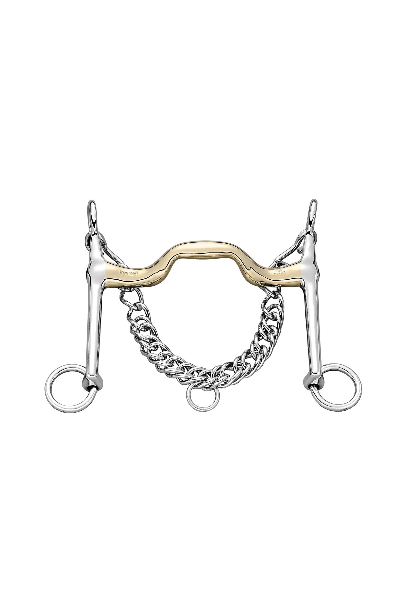 Sprenger KK dressuurstang, recht met tongvrijheid, 18 mm, Sensogan Bitten