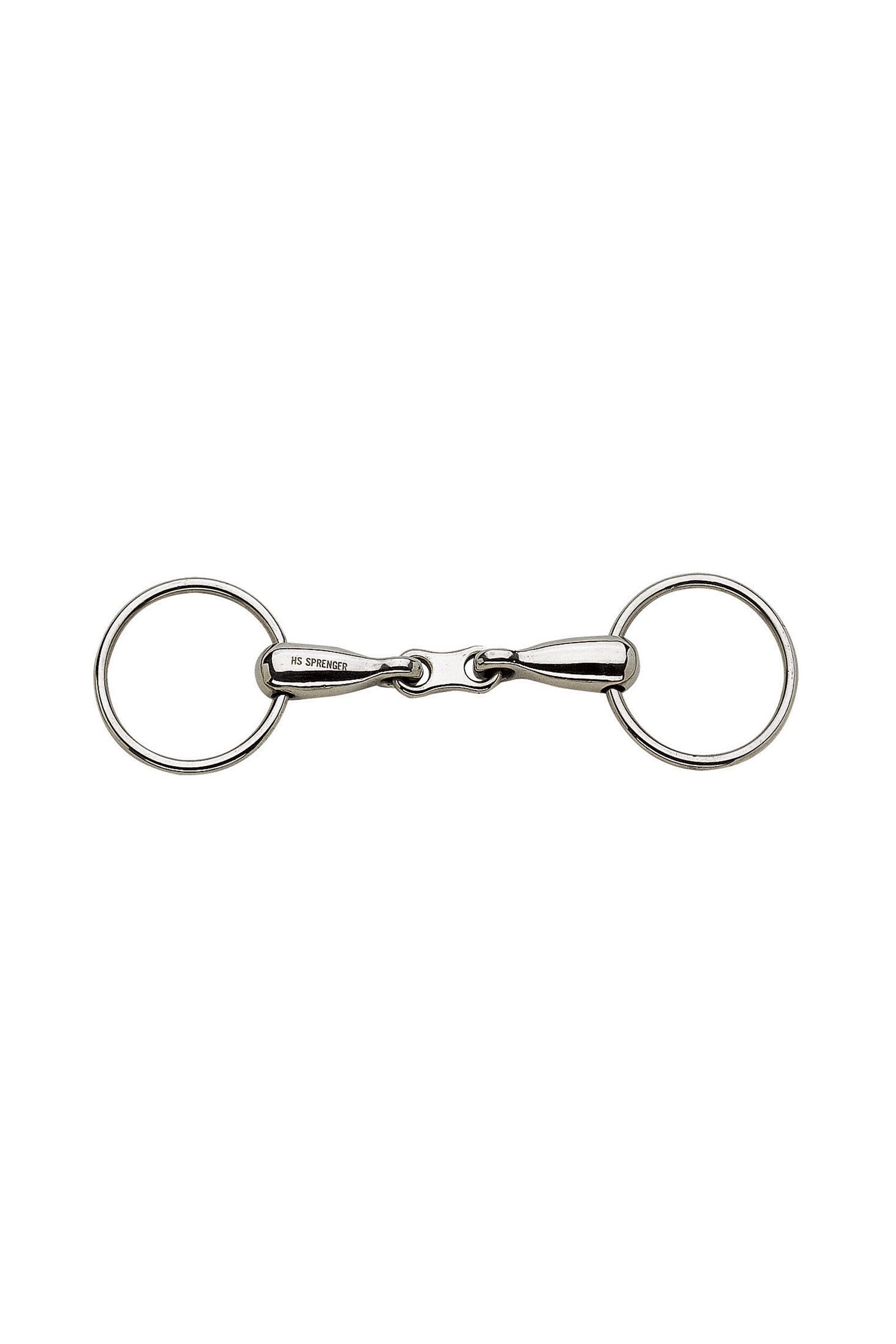 Sprenger watertrens met Franse schakel, dubbel gebroken, 16 mm, roestvrij staal Bitten
