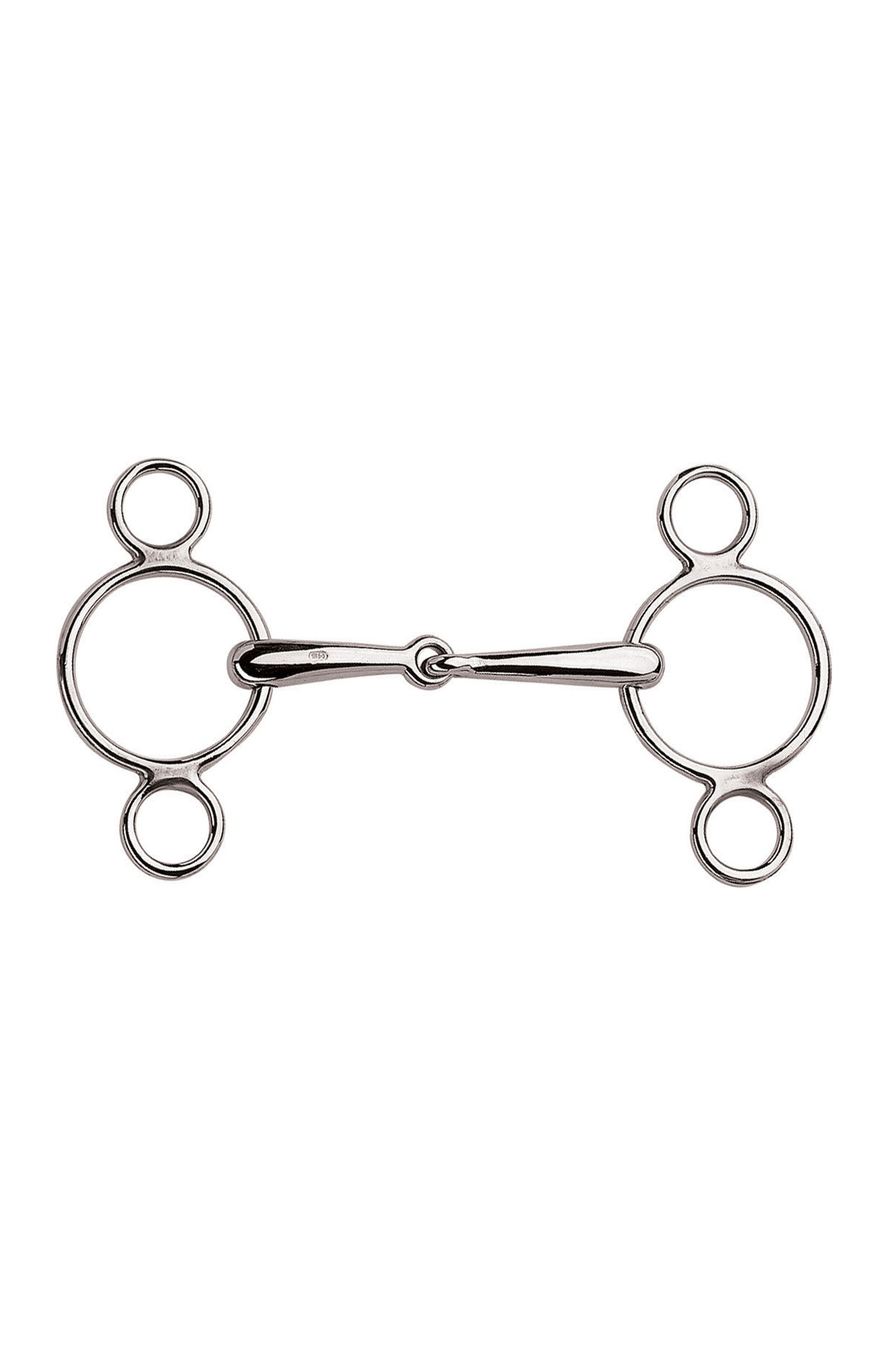 Sprenger 3 ring springbit Vienna, enkel gebroken, 18 mm, roestvrij staal Bitten