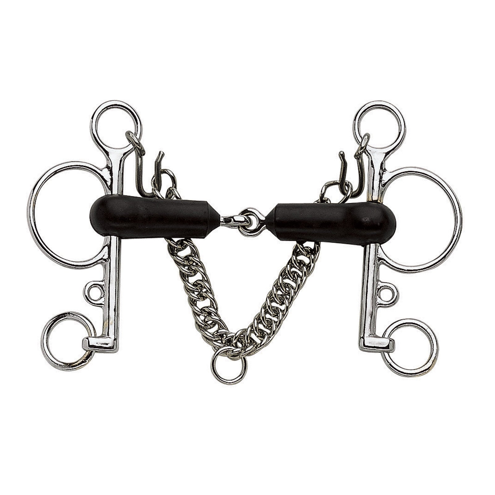 Sprenger Rubber Pelham flexibel, RVS Bitten