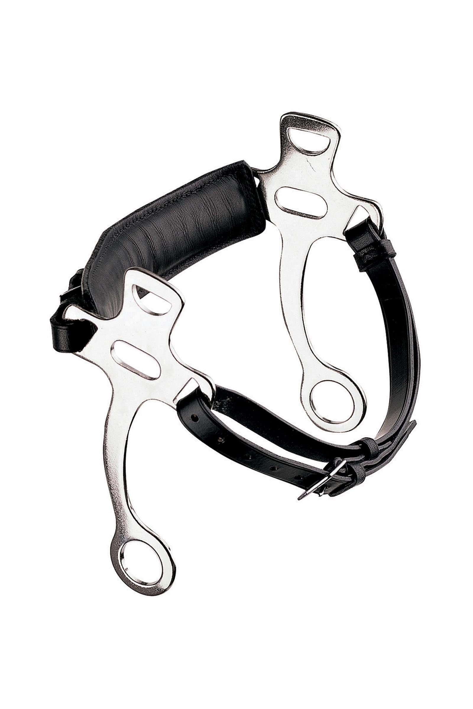 Sprenger hackamore met leren kinriem, roestvrij staal scharen 21 cm Bitten