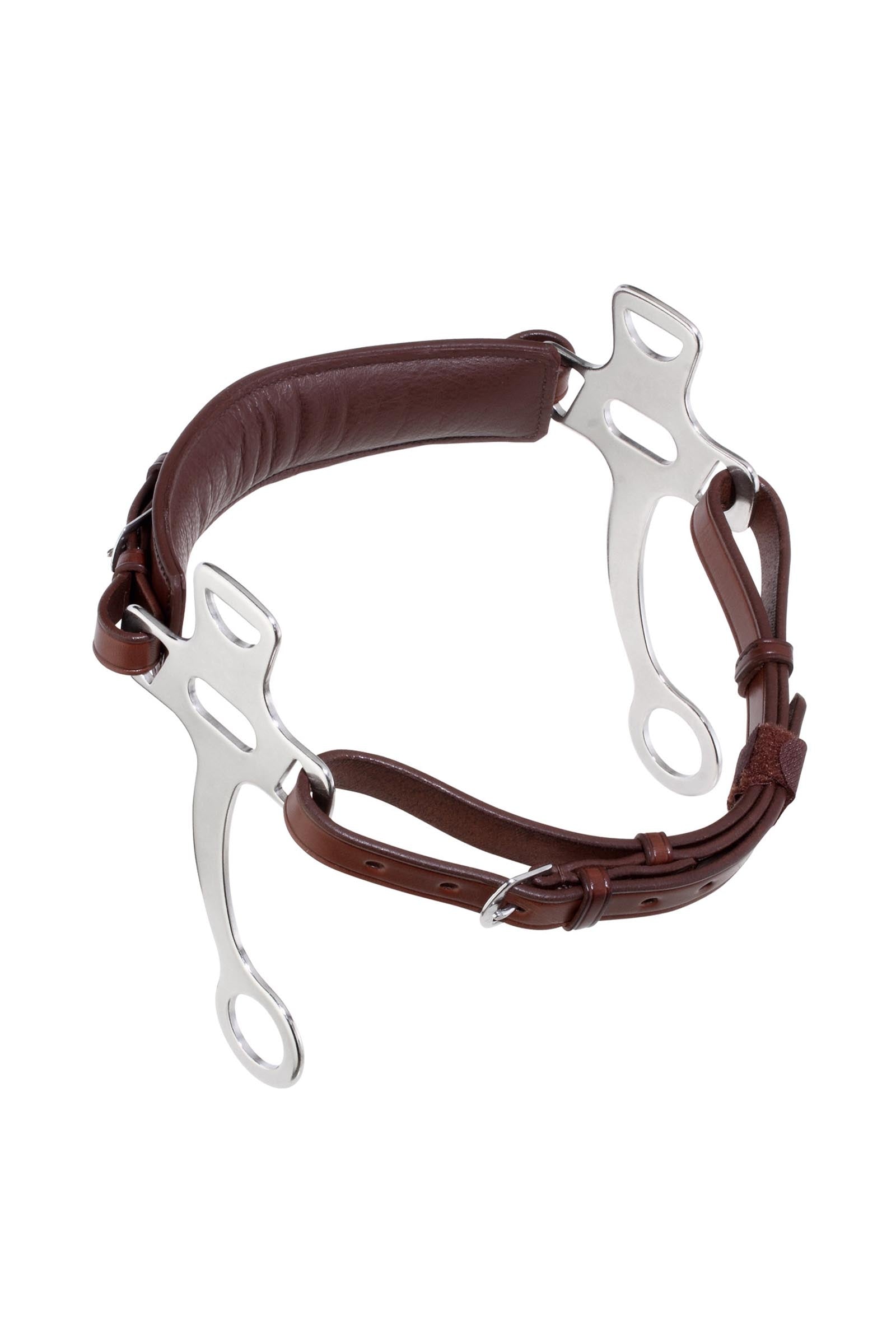 Sprenger hackamore met leren kinriem, roestvrij staal scharen 21 cm Bitten