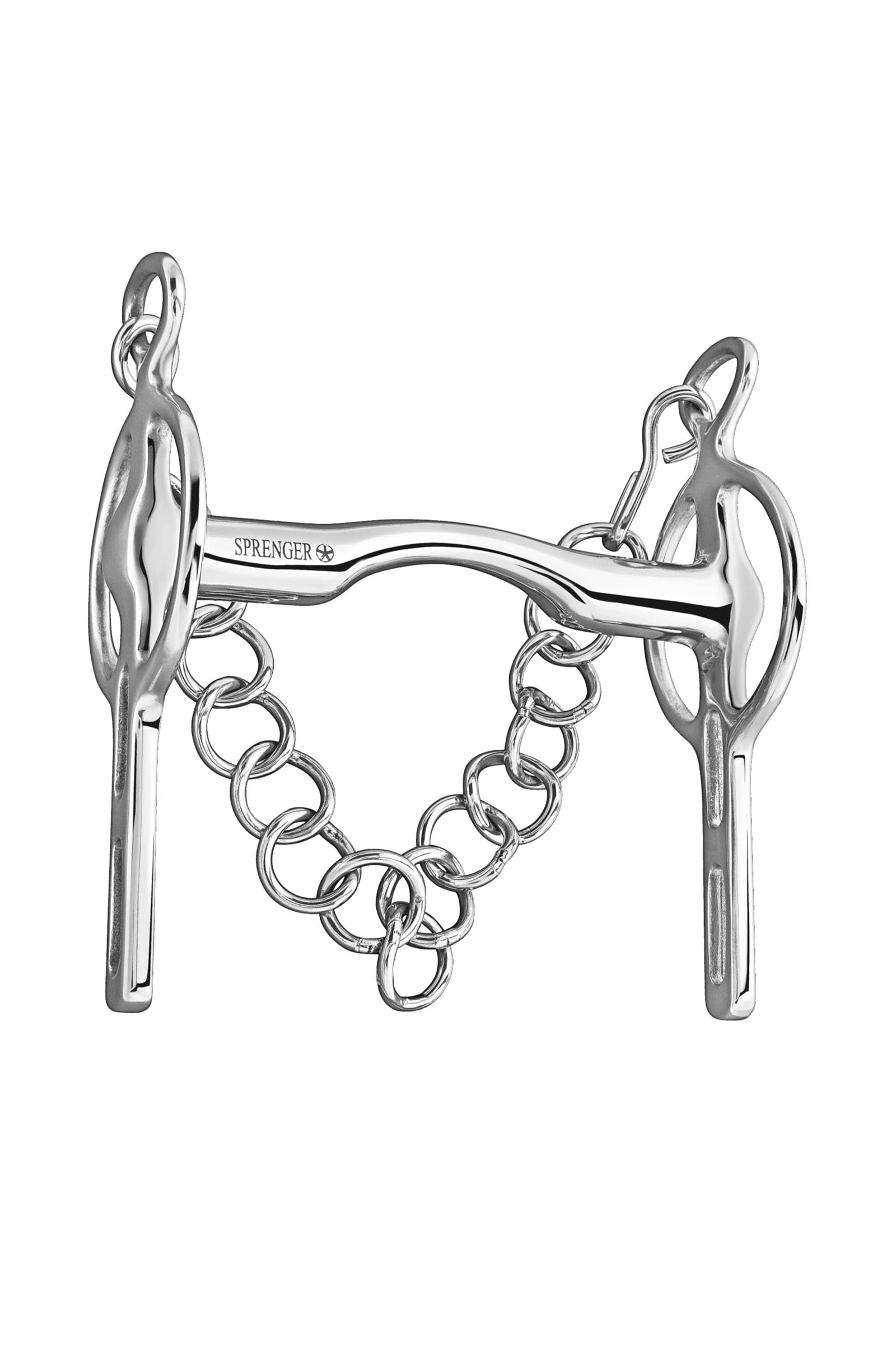 Sprenger Butterfly Liverpool Bit, Mullen Mouth 16mm, 2 Slots Fixed Cheeks, Stainless St. Horse Bits
