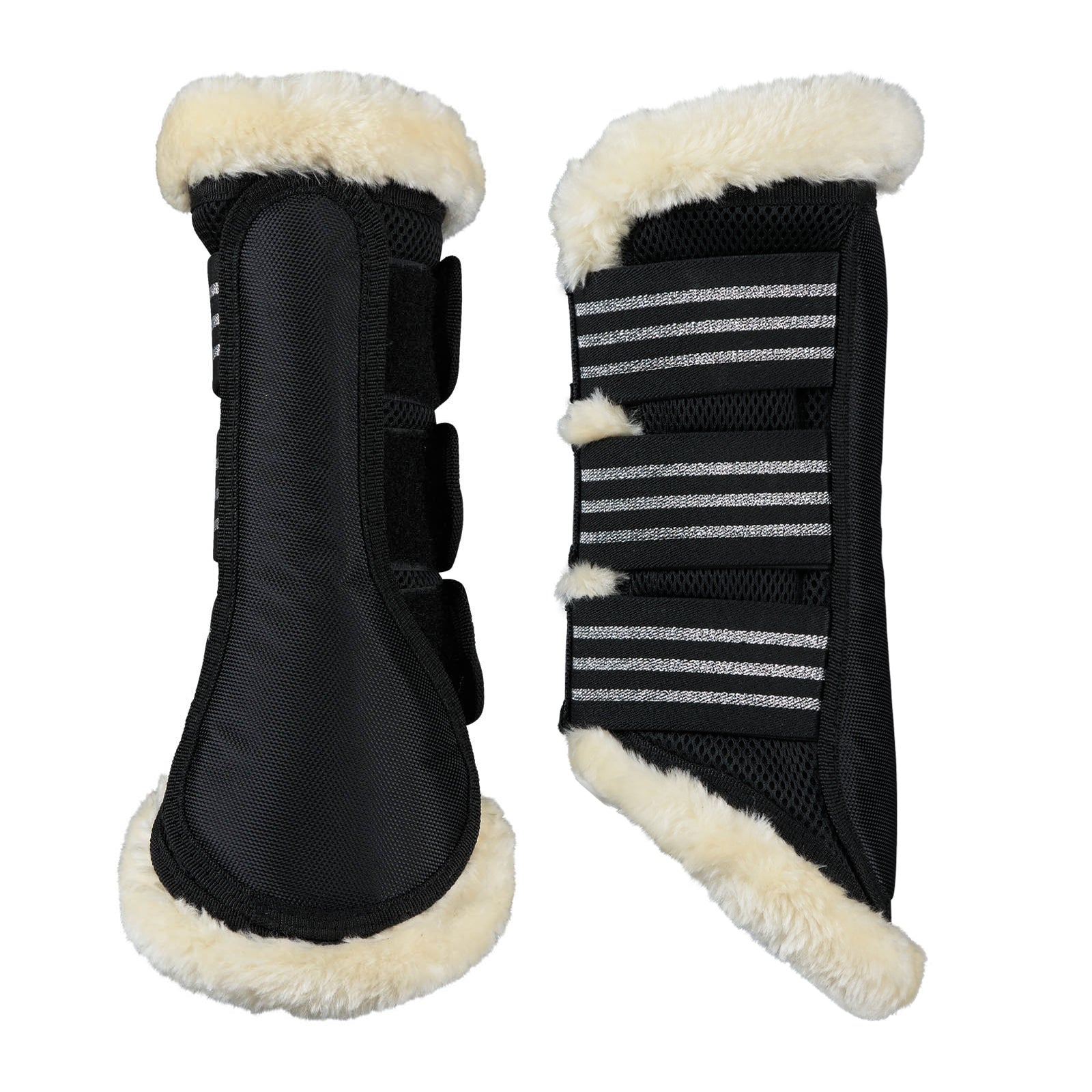 Horze Lincoln Brushing Boots with Fur Leg Protection & Hoof Protection for Horses