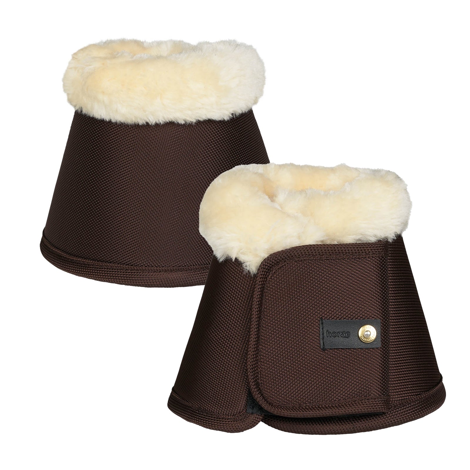 Horze Lincoln Bellboots with Fur Leg Protection & Hoof Protection for Horses