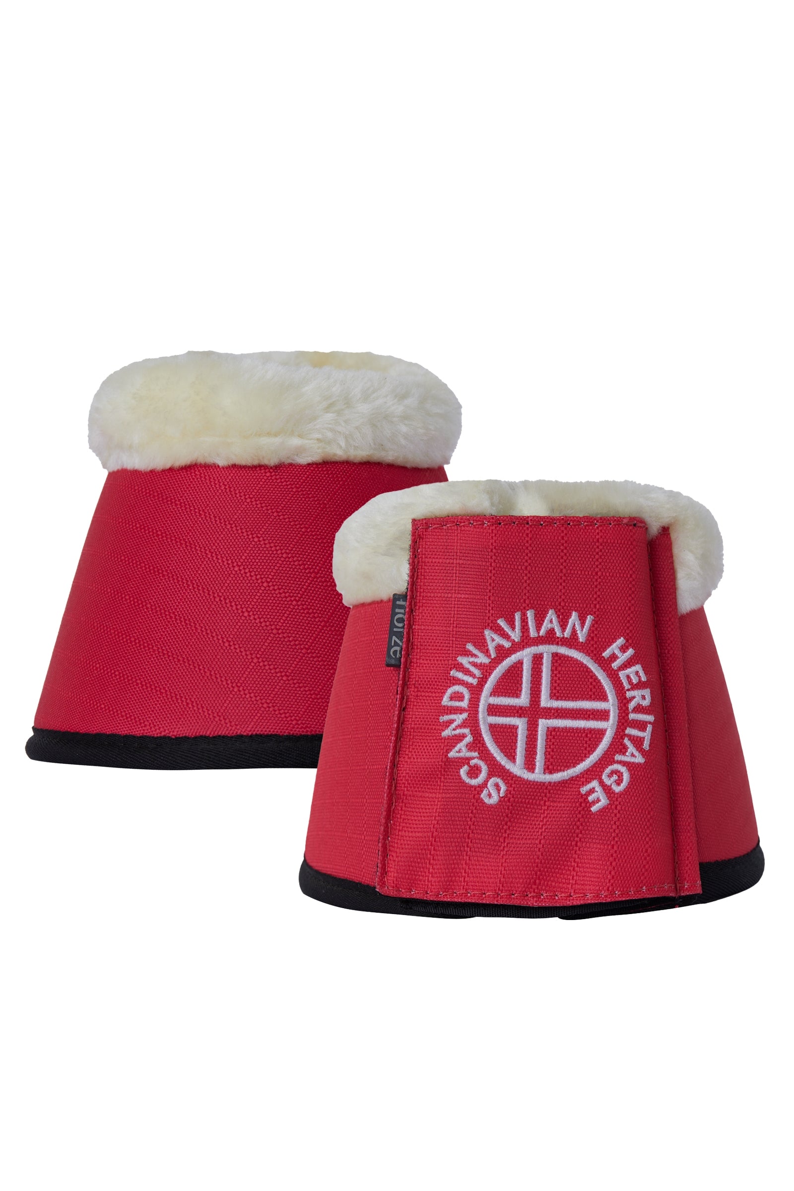 Horze Oslo Faux Fur Bell Boots Leg Protection & Hoof Protection for Horses