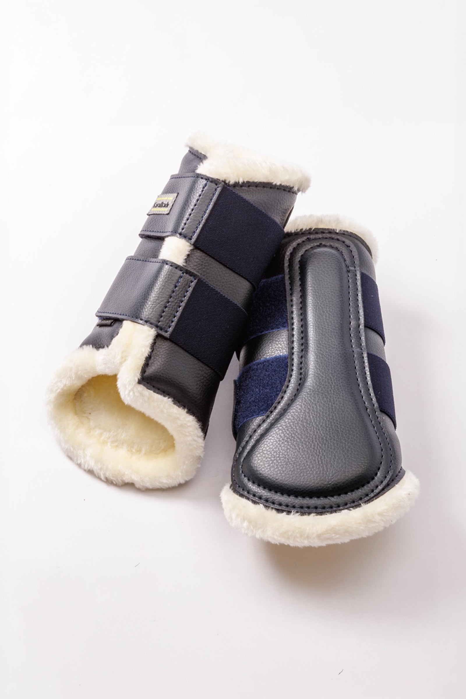 Kavalkade Anatomic kunstleren beenbeschermers met imitatiebont Leg Protection & Hoof Protection for Horses