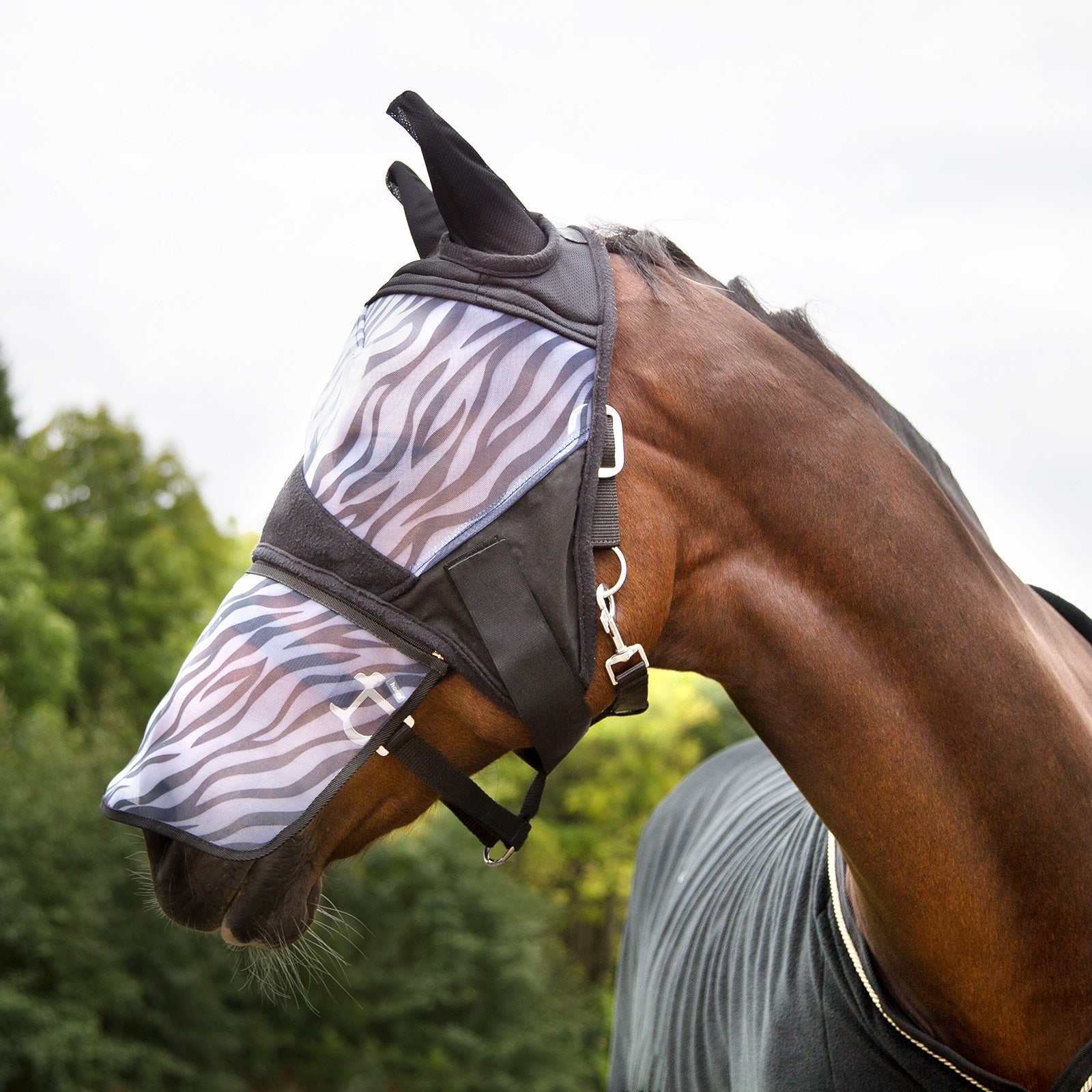 Horze Zebra Fly Mask Antifly Protection for Horses
