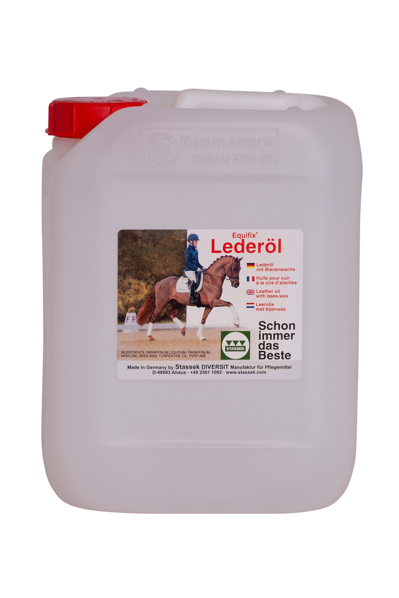 Stassek Equifix Lederolie met Bijenwas, 2,5 liter Gezondheid