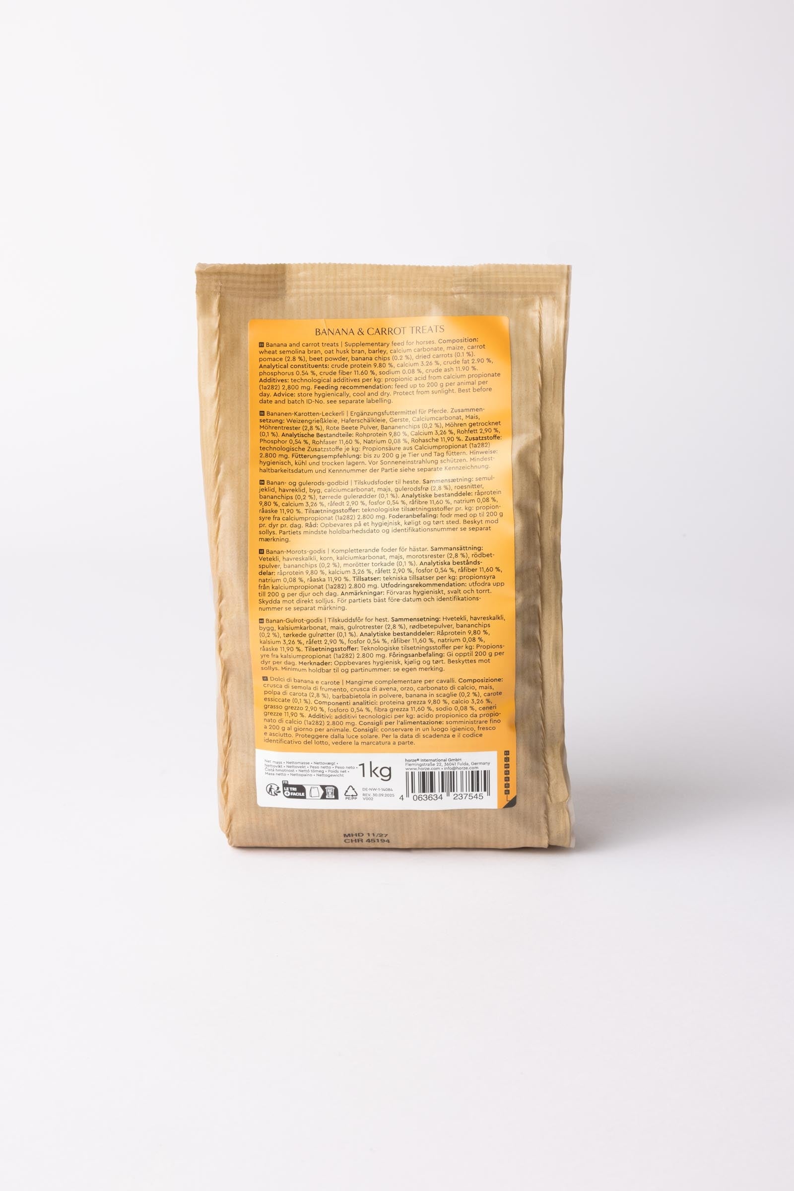 Horze Biscuits Banana & Carrot, Treats 1kg Horse Feed & Nutrition