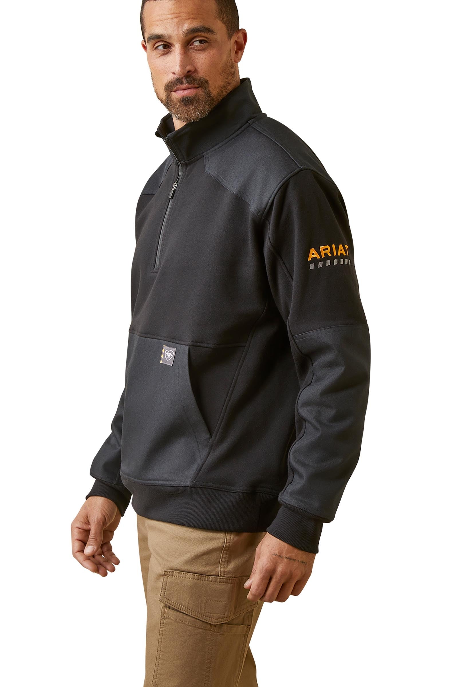 Ariat Rebar Workman Duracanvas Heren sweatshirt met 1/4 rits Heren paardrijkleding