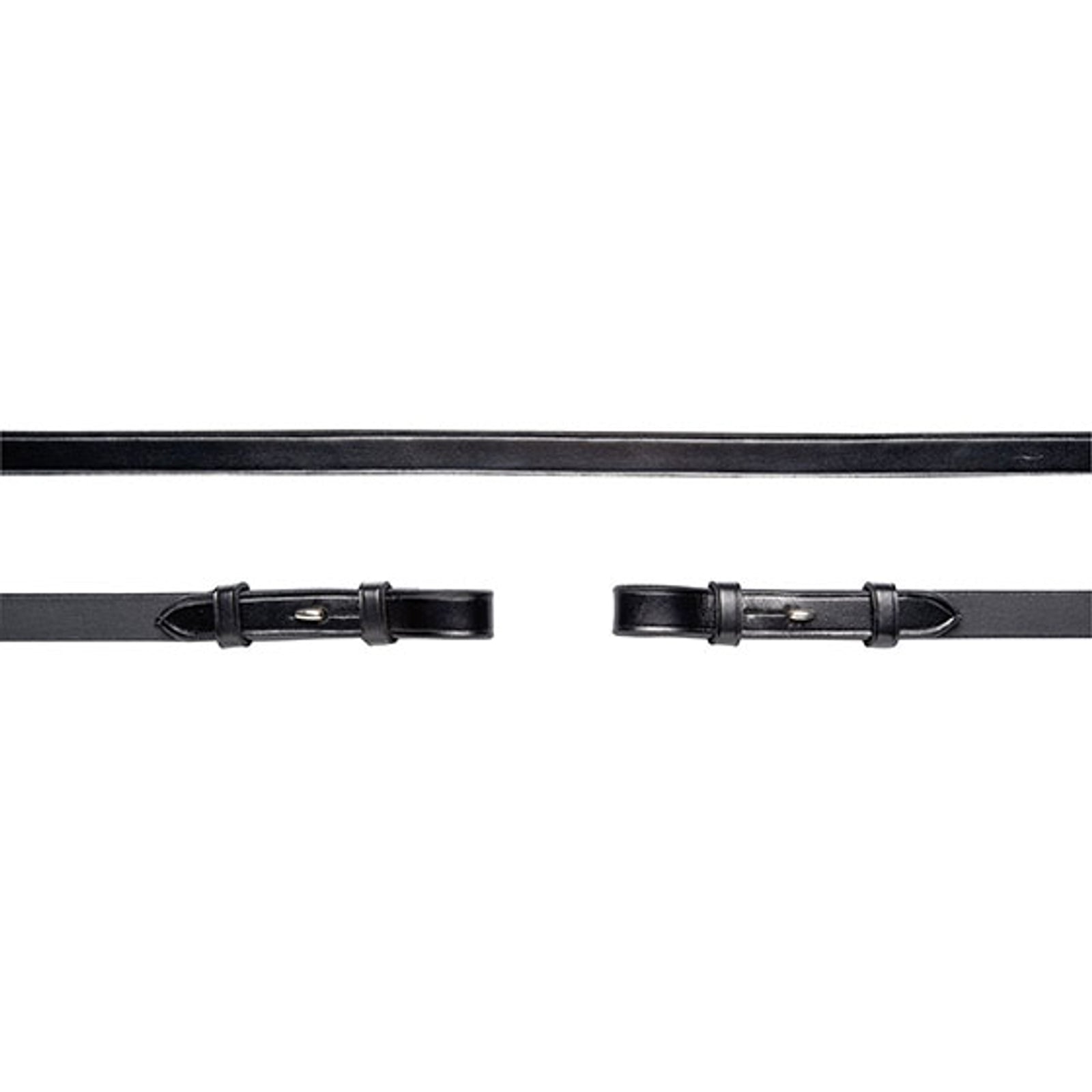 Schockemöhle Sports Leren teugels, haken, 16 mm, geen stopper, geen Hoofdstellen & Teugels