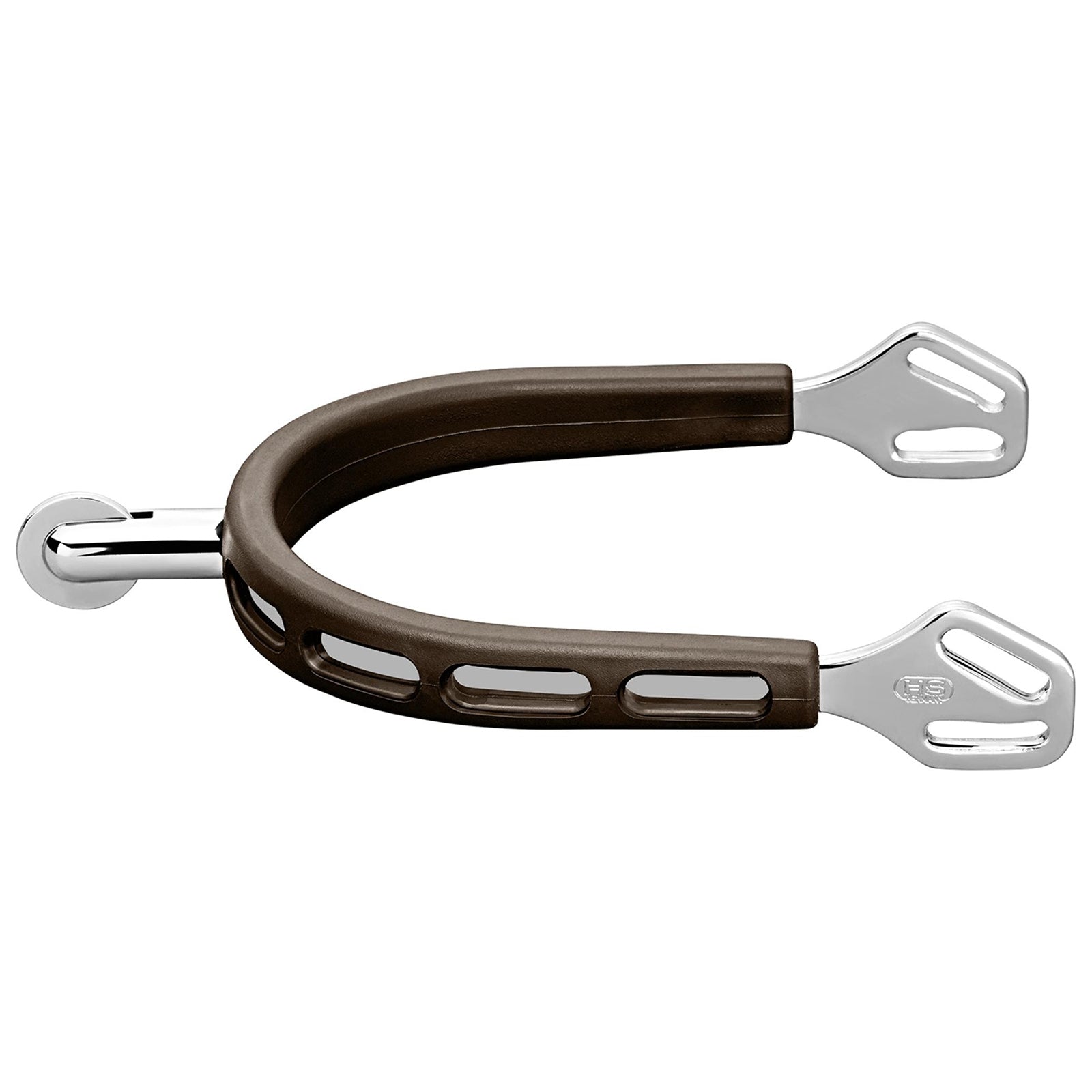 Sprenger Ultra Fit Brown Grip Sporen, SS met wiel #6 Zwepen
