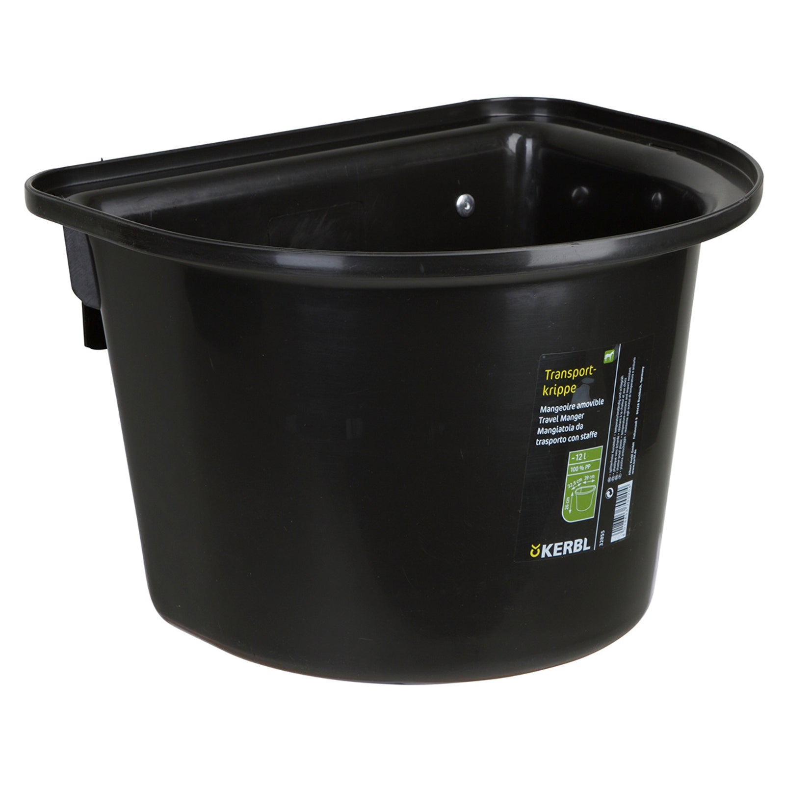 Kerbl Travel manger 12L, plastic w/ hoock-in bail Horse Feeders & Waterers