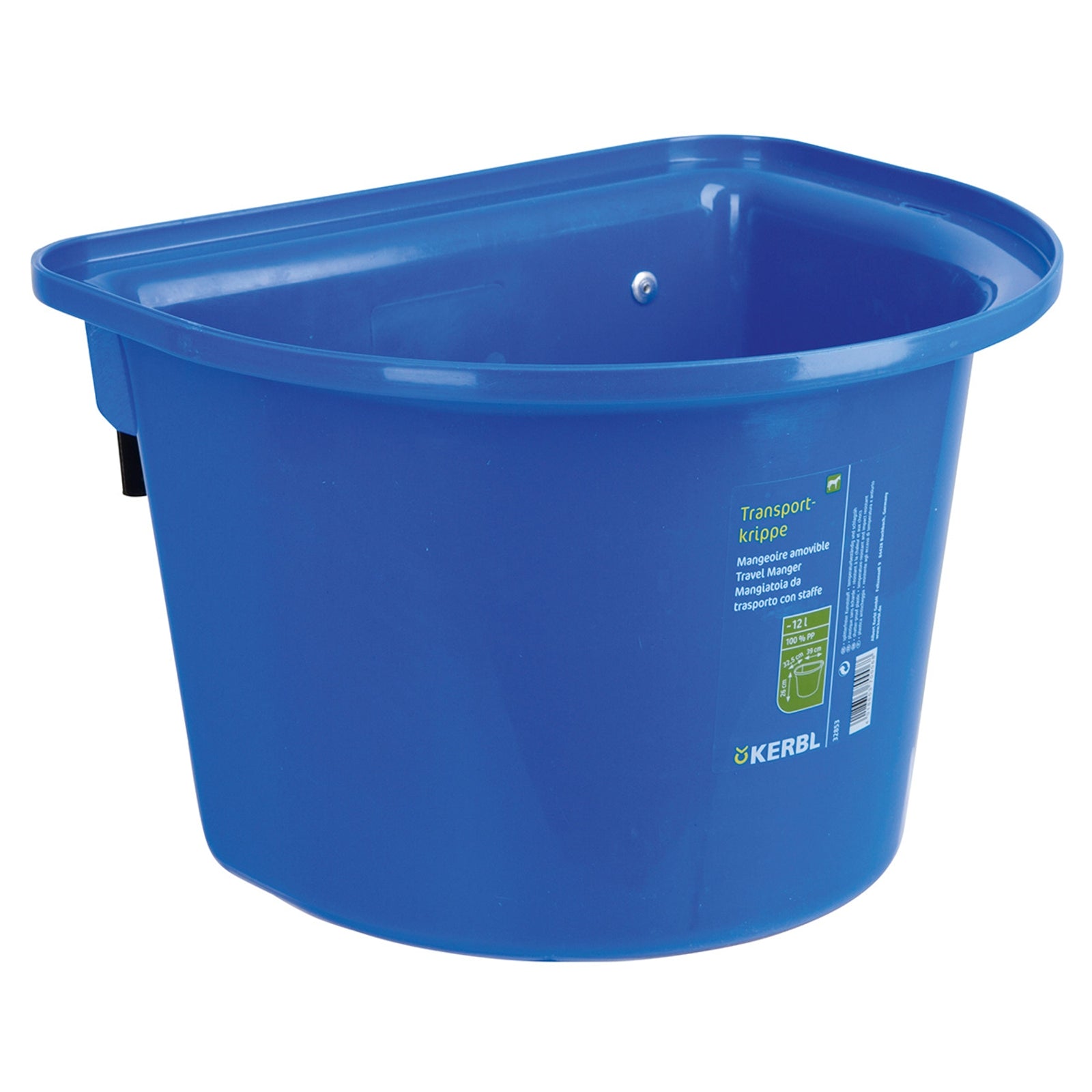 Kerbl Transportbak 12L, plastic w / hook-in bail Voederen & Drinken