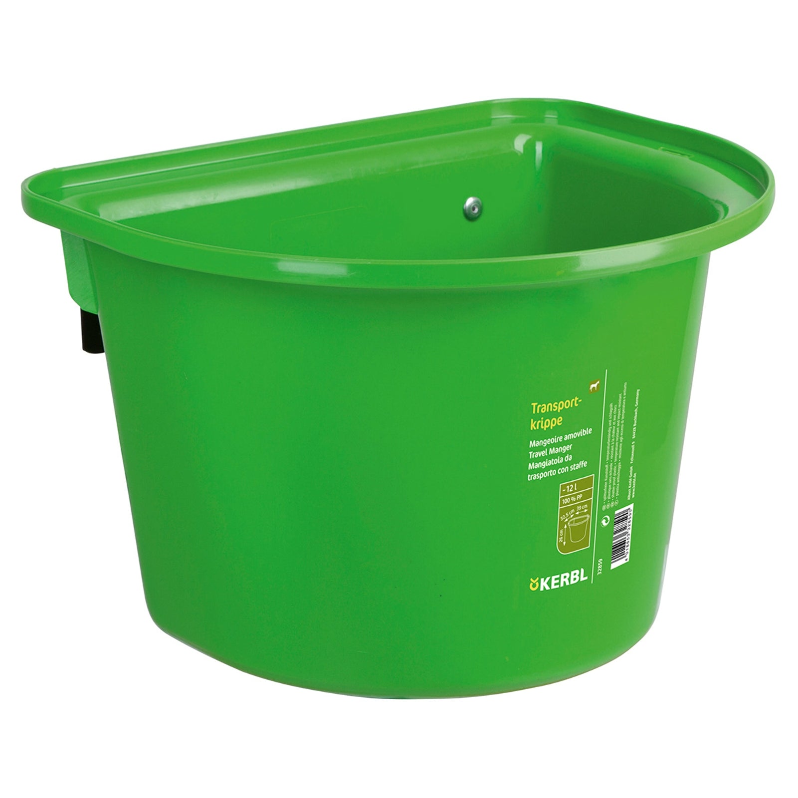 Kerbl Travel manger 12L, plastic w/ hoock-in bail Horse Feeders & Waterers