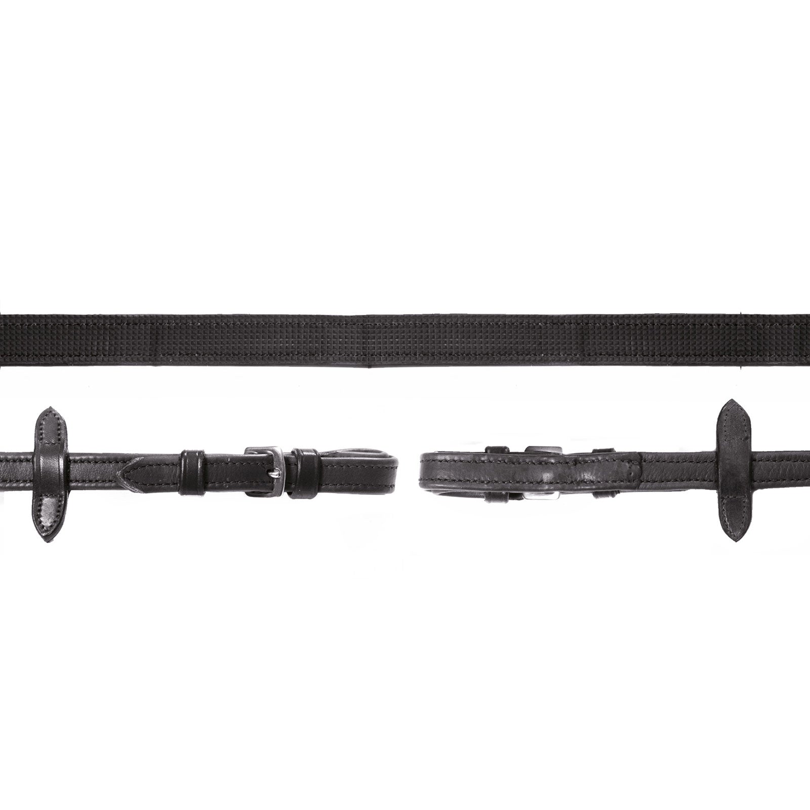 Schockemöhle Sports Durasoft Teugels Grip, Leren teugels, nylon, rubber Hoofdstellen & Teugels