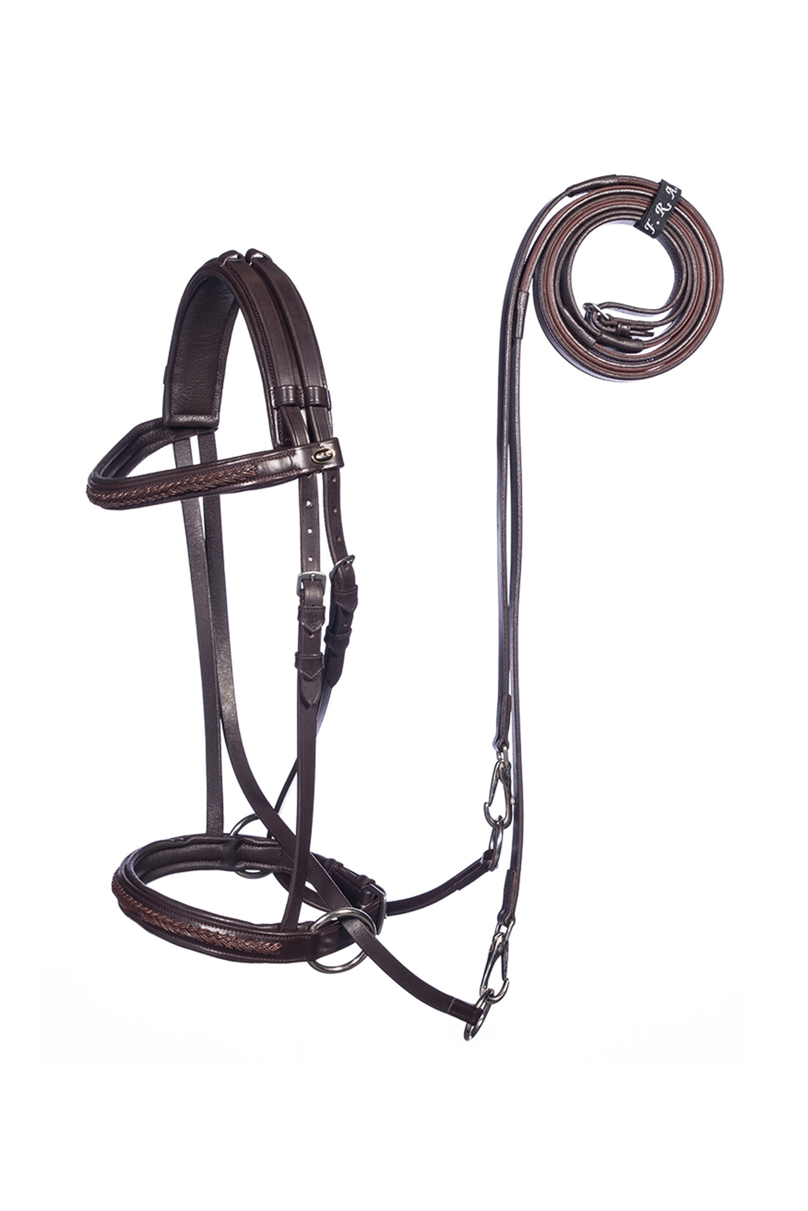 F.R.A. Freedom Riding Articles Ulan Bitless Bridle (System 5) Leather w/ Leather Reins Bridles & Reins
