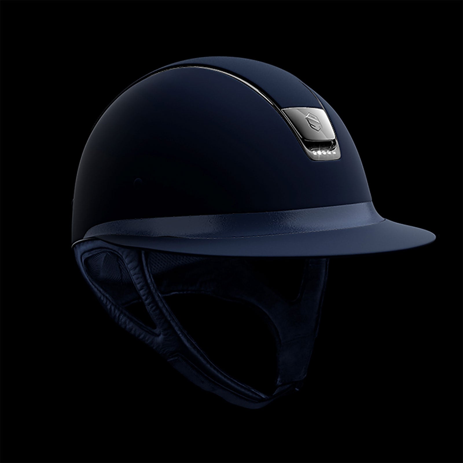 Samshield Miss Shield Shadowmatt Helmet, Black Chrome w/ 5 Swarovski (without Liner) Paardrijcaps & Bodyprotectors