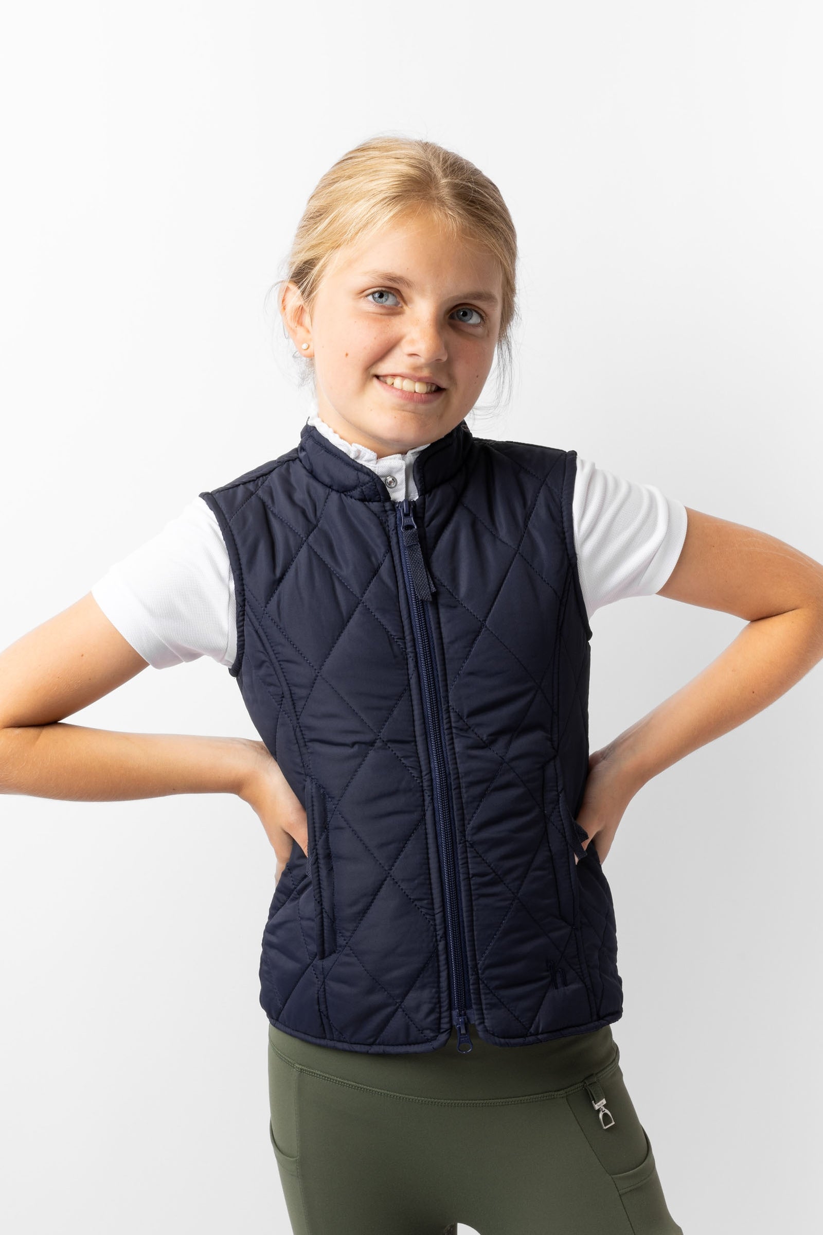 Horze Klassiek Quilt Vest, kinderen Kinder paardrijkleding