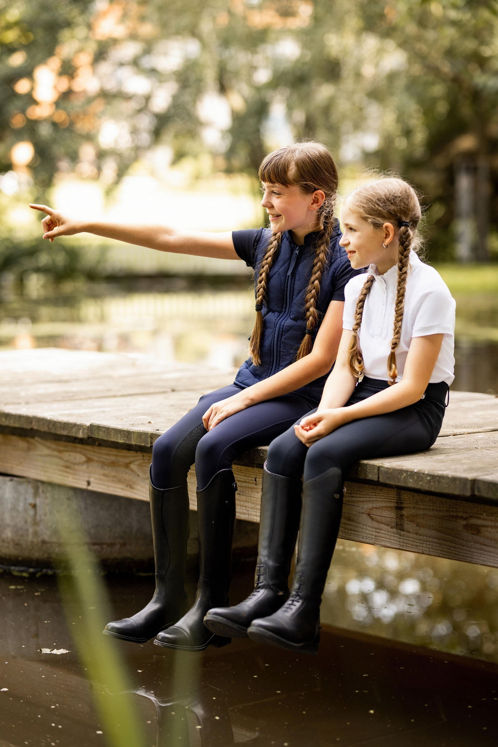 Horze Christel Kids Short Sleeve Ruffle Show Shirt Kids Apparel