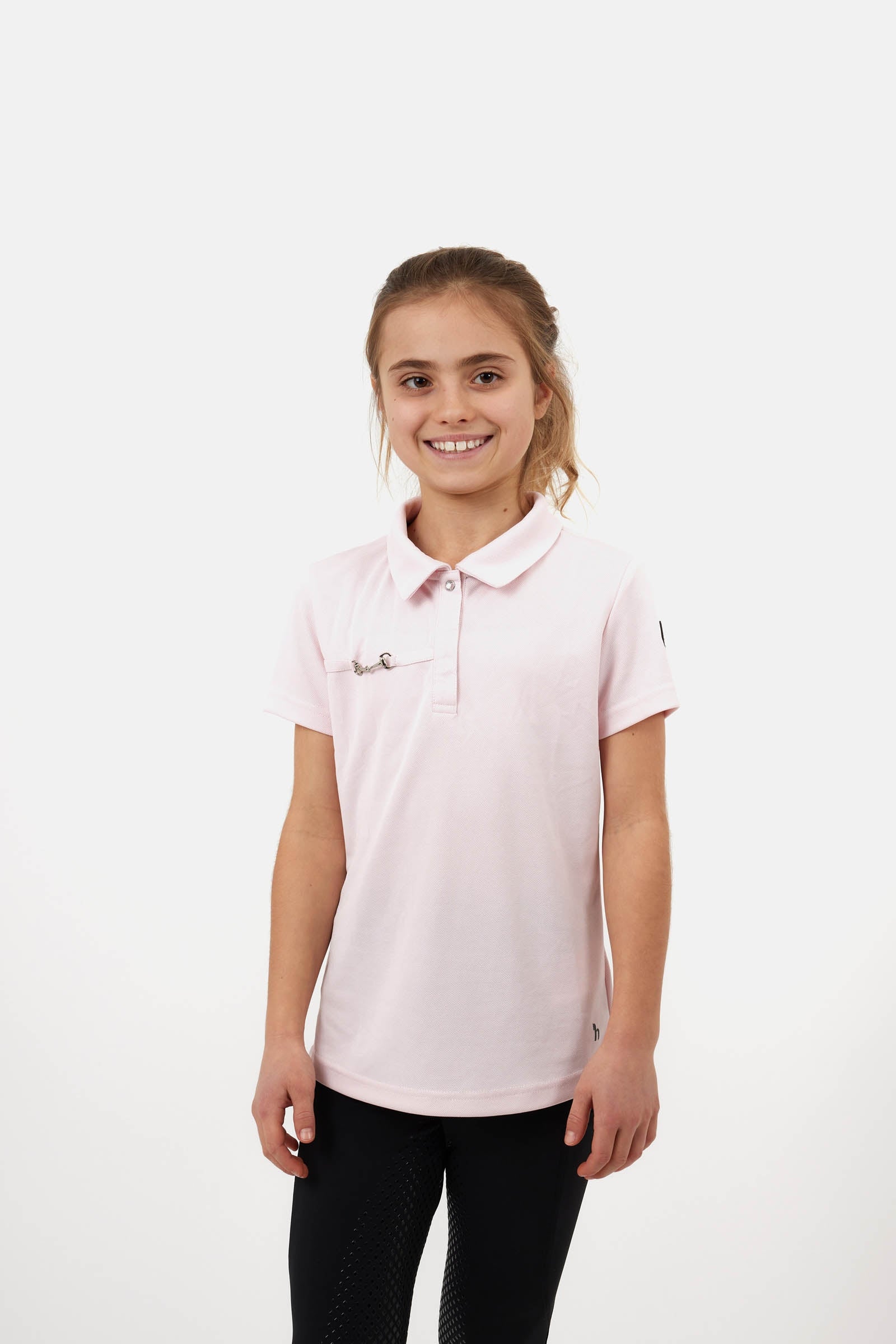 Horze Young Rider Denise Functioneel Poloshirt, korte mouwen Kinder paardrijkleding