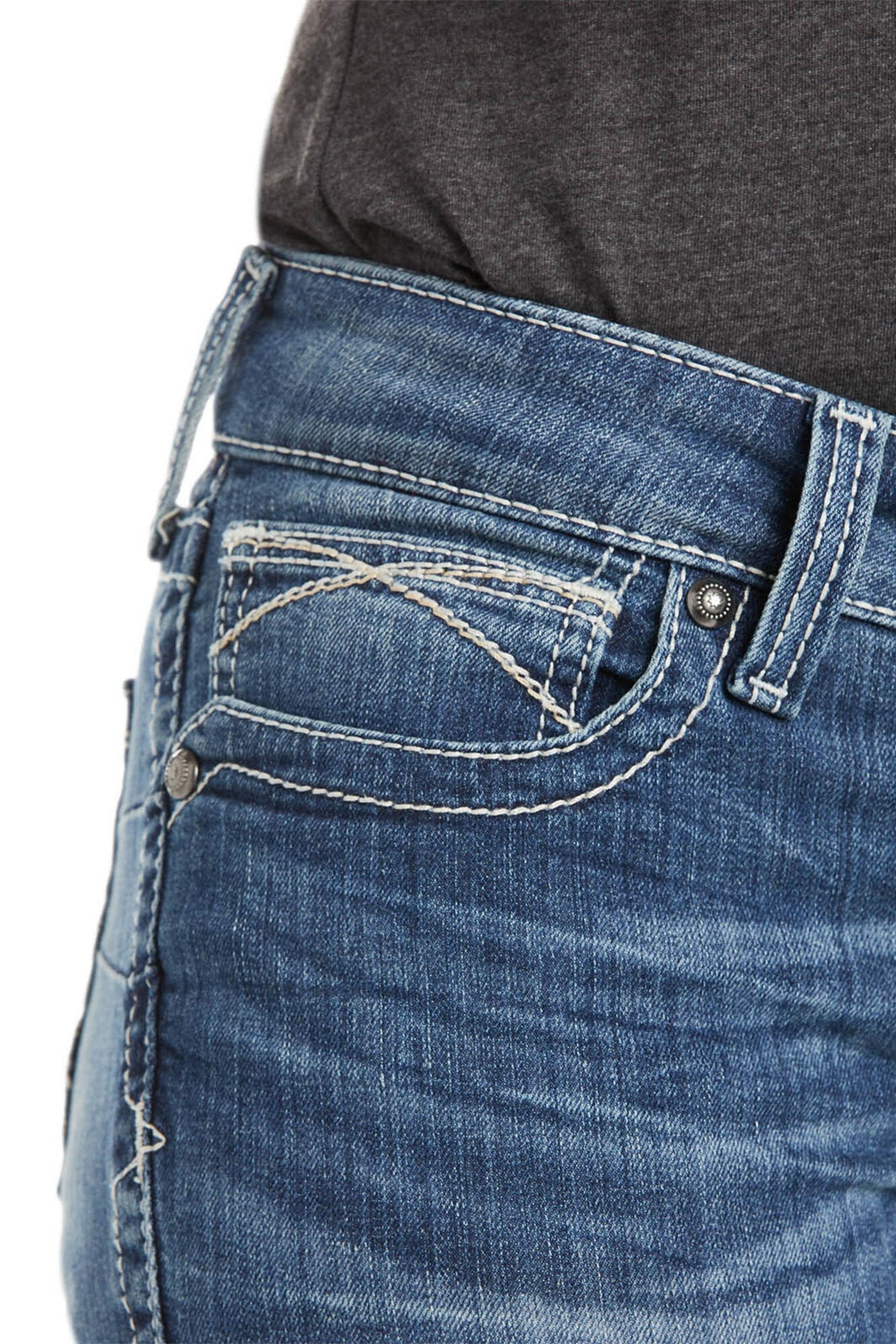 Ariat R.E.A.L. Mid Rise Stretch Icon Stackable Straight Leg Jeans Womens Breeches