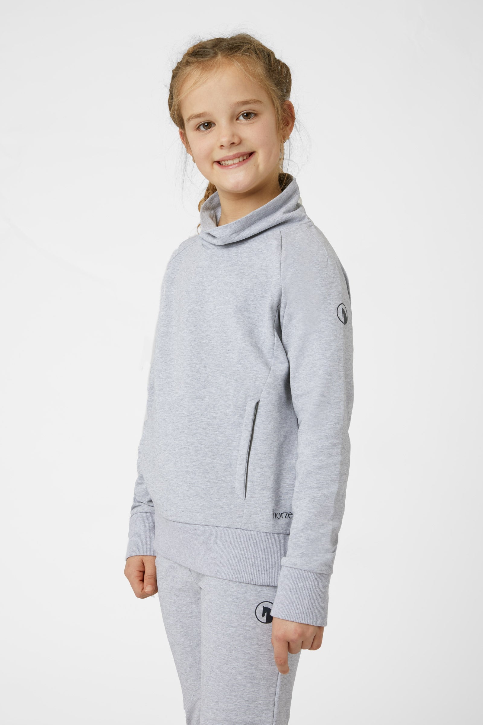 Horze Emmie Organisch Katoen Sweatshirt, kinderen Kinder paardrijkleding