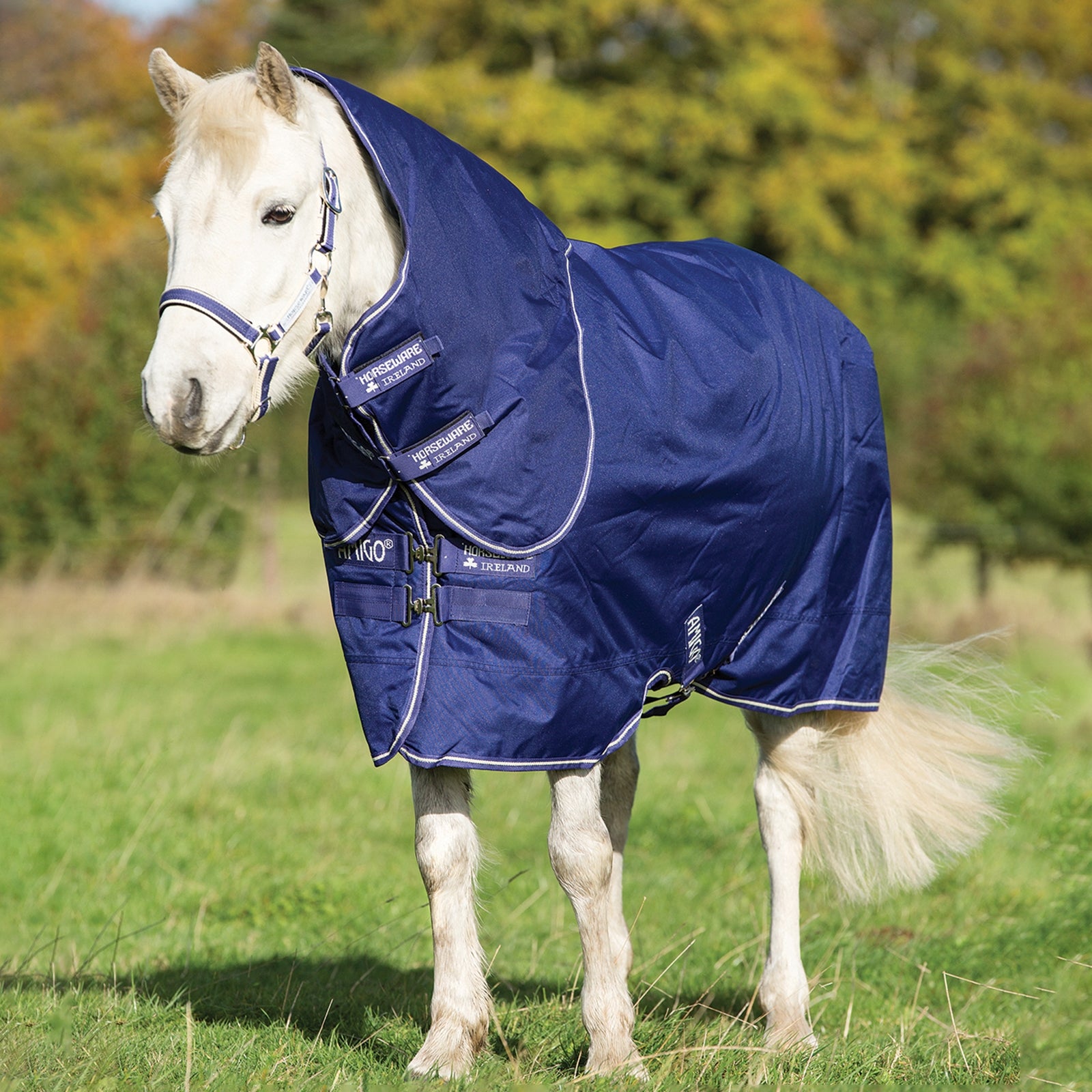 Horseware Amigo Hero 900 Plus Pony Regendeken, 200 grams, met afneembare hals Paardendekens