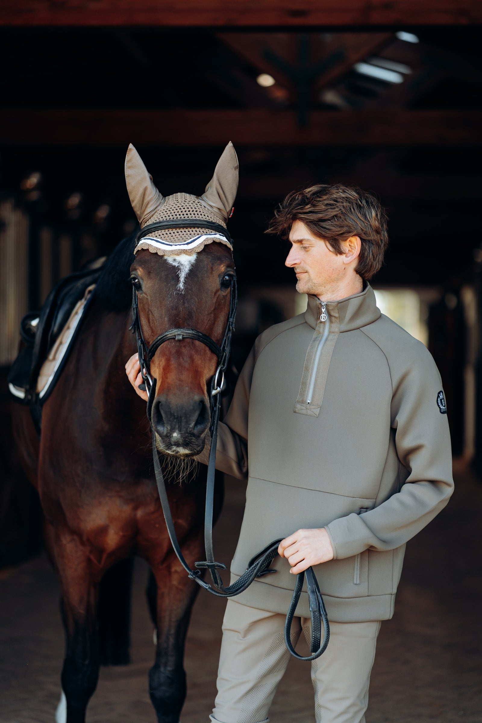 B Vertigo Nicolas Men's Functional Sweatshirt with Zipper Pockets Mens Riding Clothing