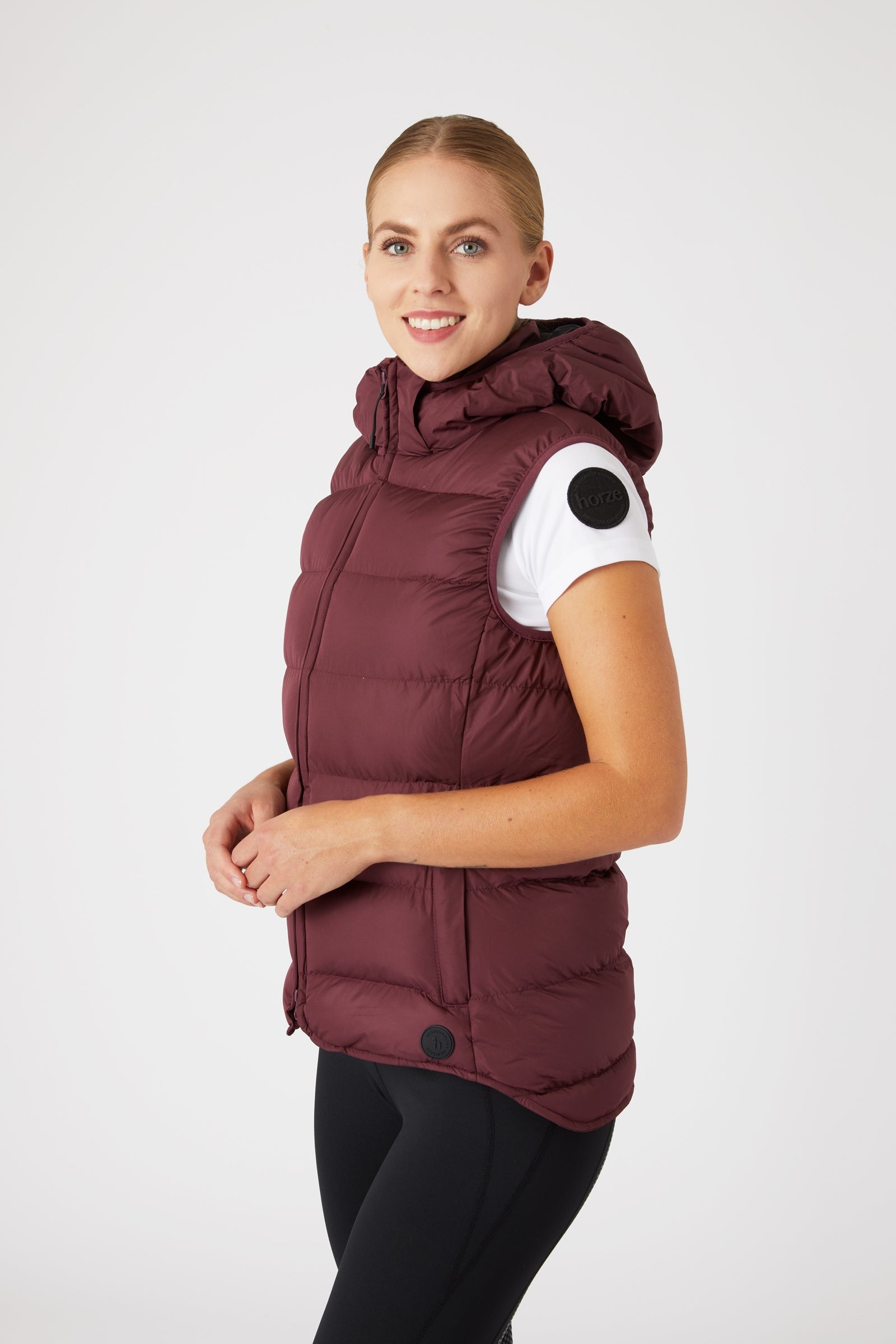 Horze Callie Women's Padded Riding Riding Vest with Hood Women’s Riding Clothing