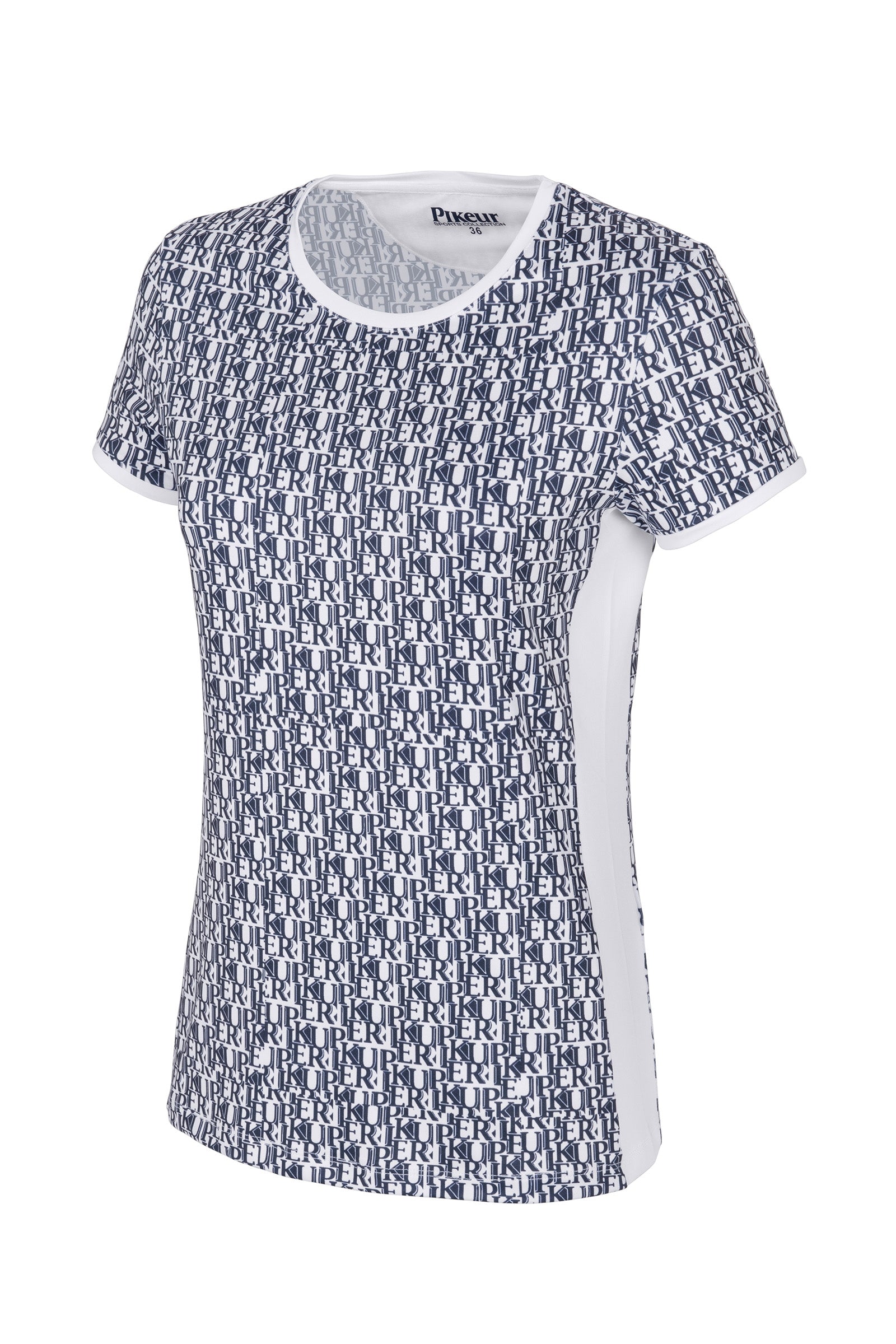 Pikeur Vilja functioneel shirt met lettering over het hele shirt, dames Dames paardrijkleding