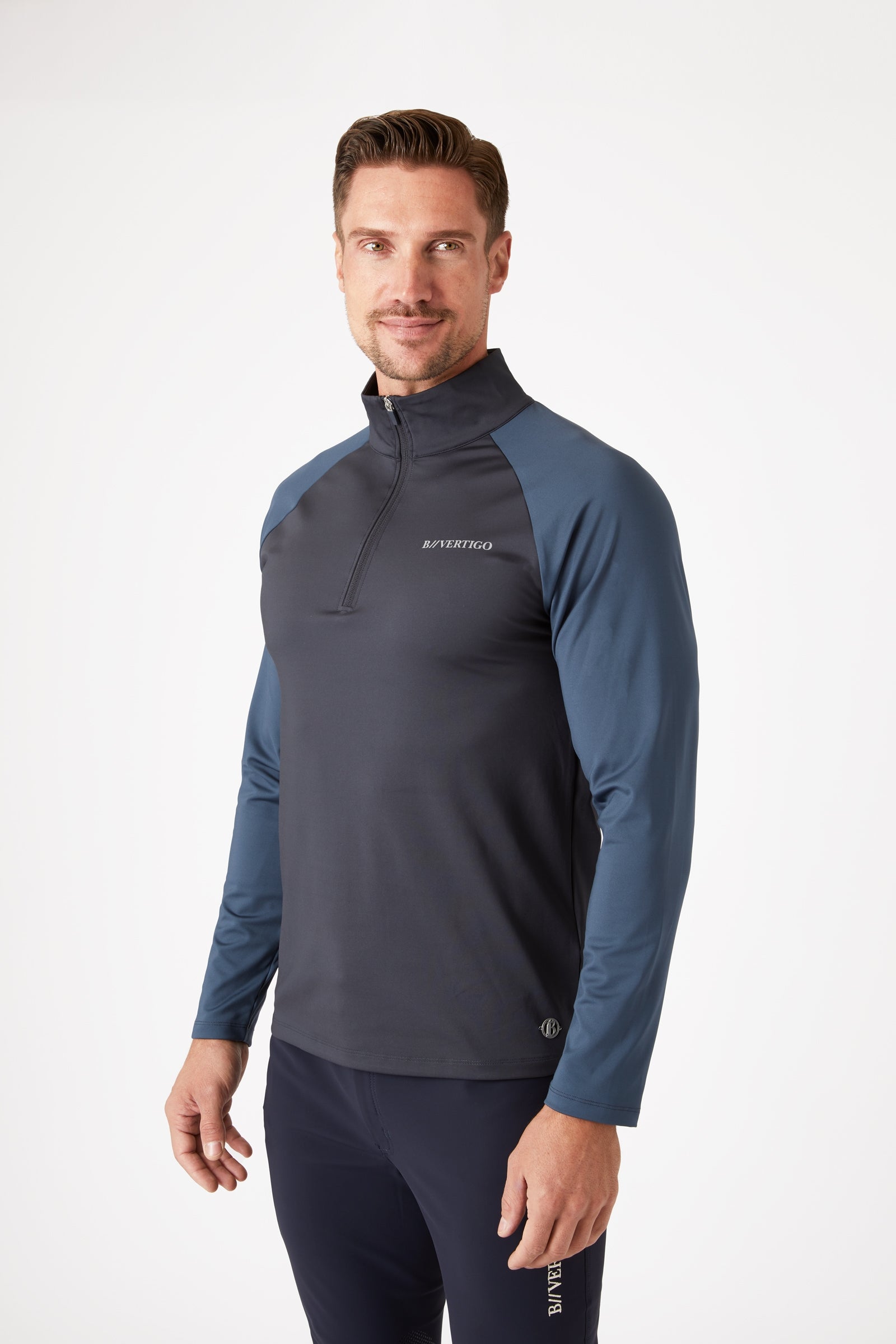 B Vertigo Edmund Men's Training Shirt with Zipper Mens Riding Clothing