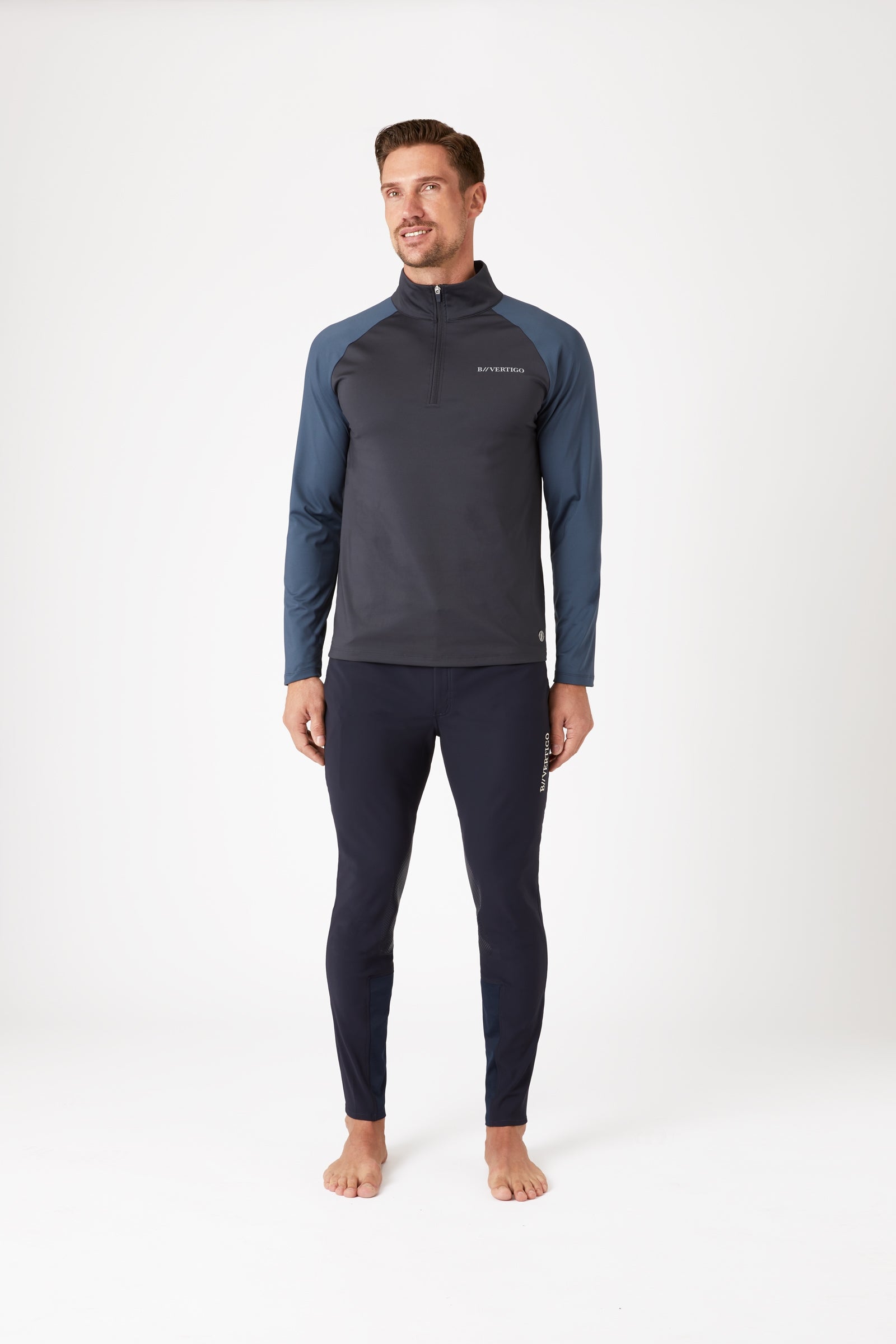 B Vertigo Edmund Men's Training Shirt with Zipper Mens Riding Clothing