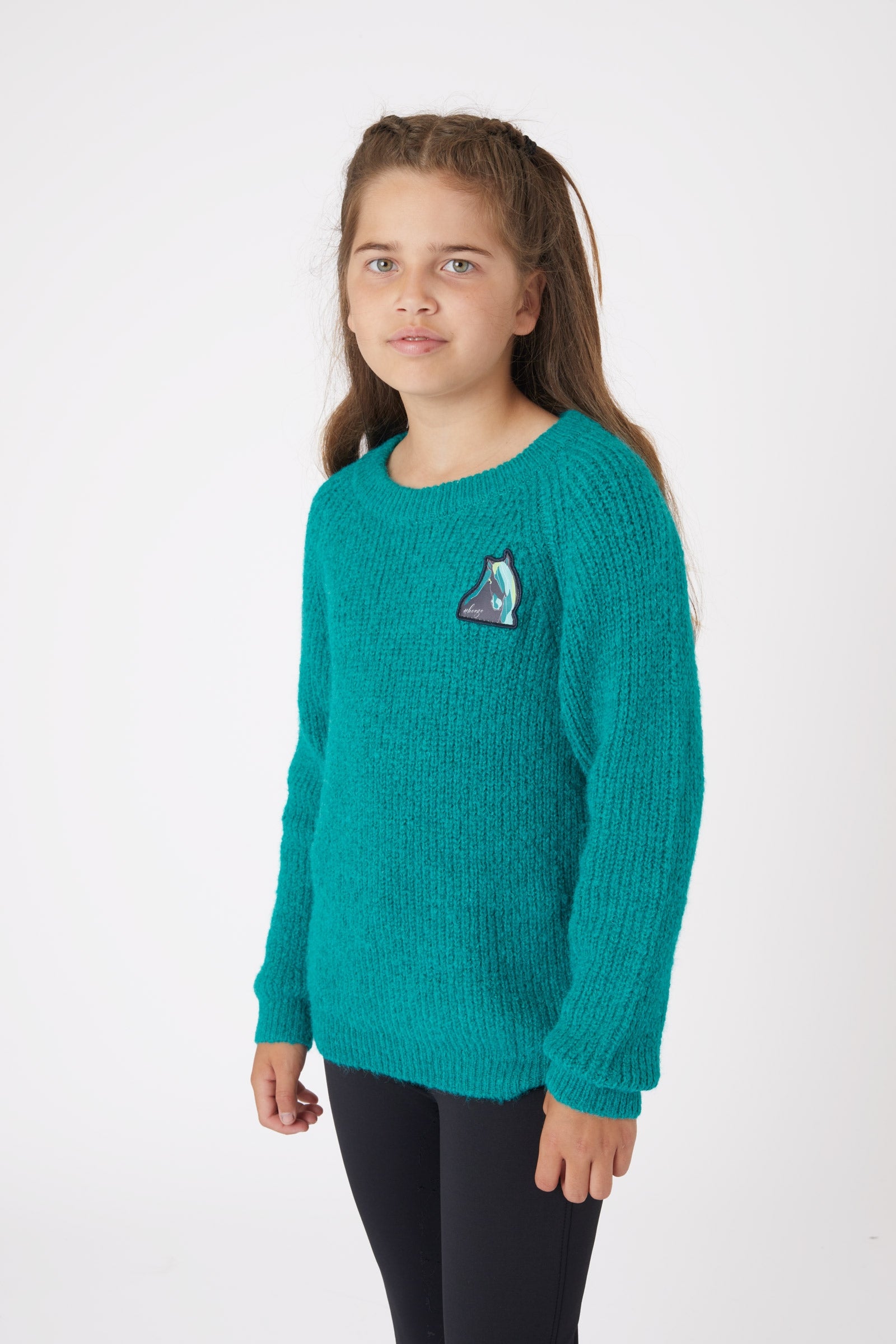 Horze Dorina gebreide sweater, kids Kinder paardrijkleding