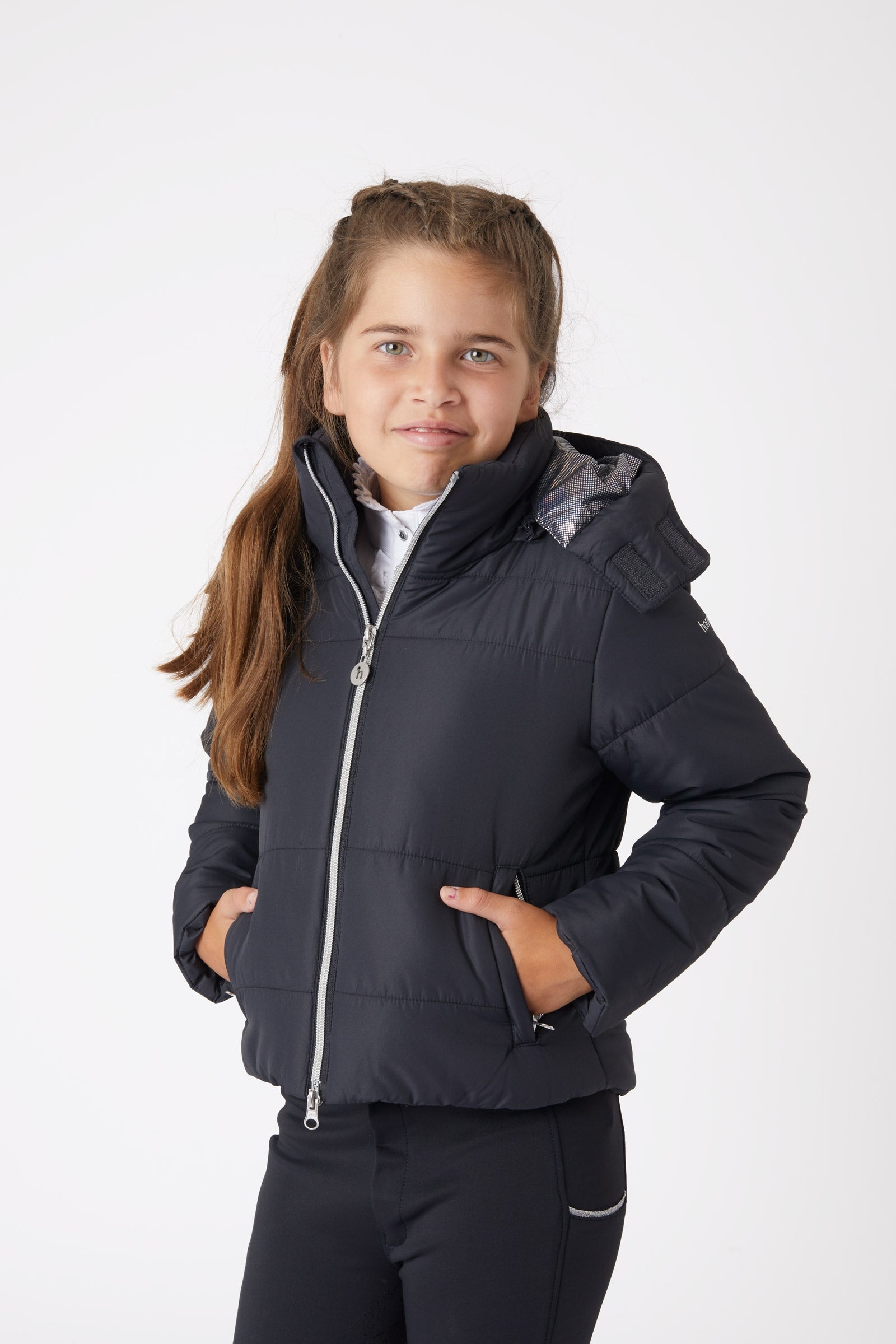 Horze Anike winterjas, kids Kinder paardrijkleding