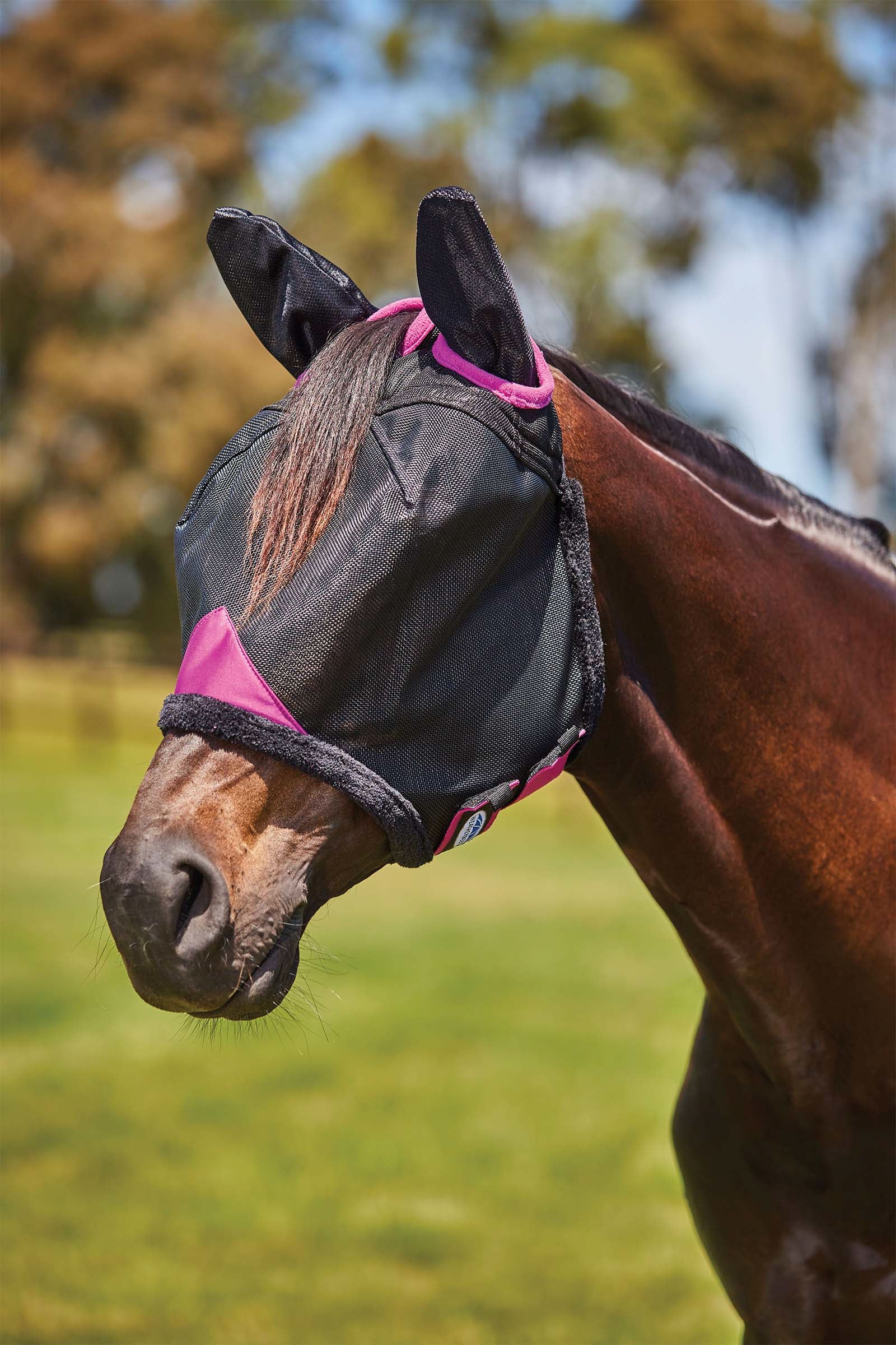 Weatherbeeta Comfitec Deluxe Durable Mesh Mask with Ears Antifly Protection for Horses