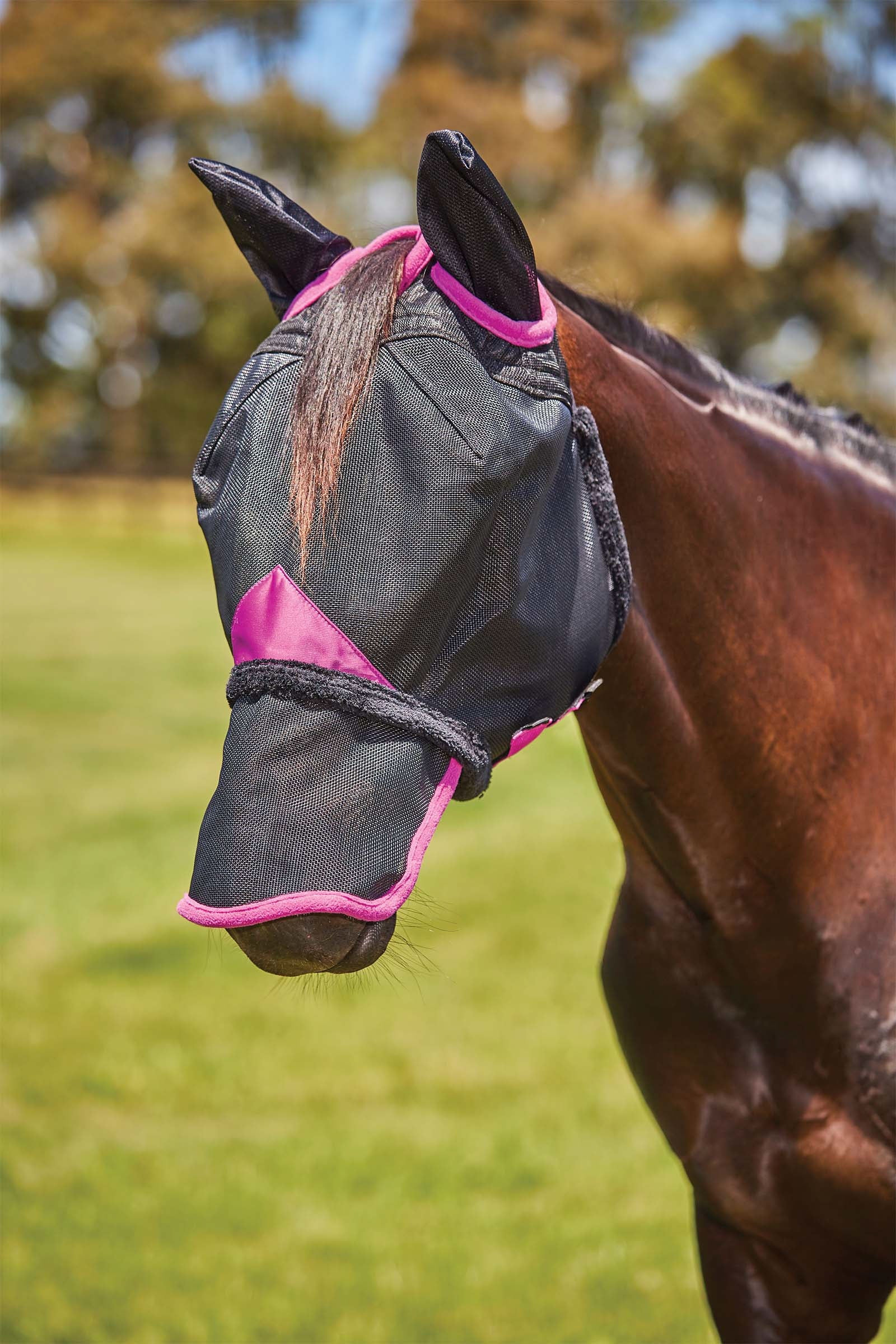 Weatherbeeta Comfitec Deluxe Durable Mesh Mask with Ears and Nose Vliegenbescherming