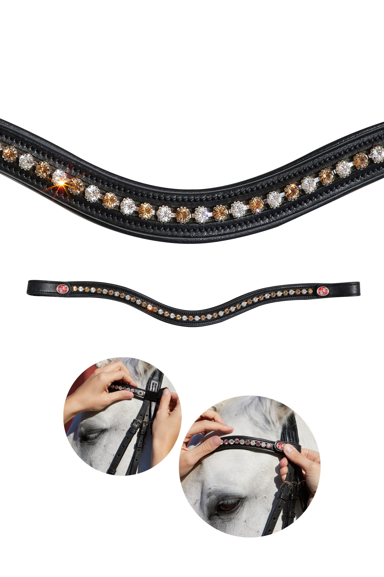 Kieffer FlexiLoop® Crystal Browband Bridles & Reins