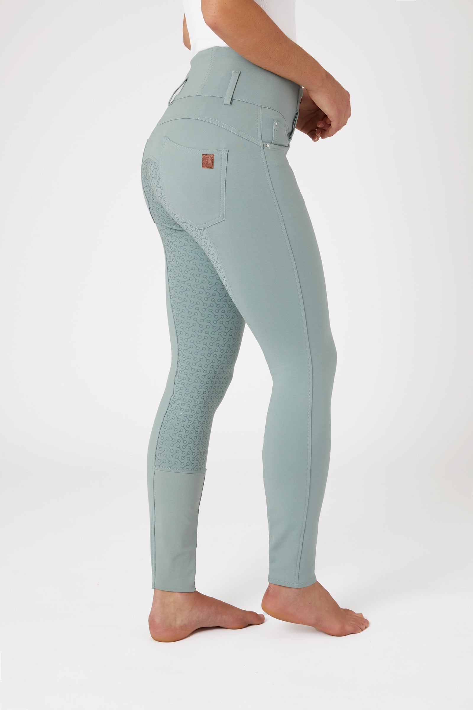 Horze Tara Siliconen FS Rijbroek Hoge Taille, dames Womens Breeches