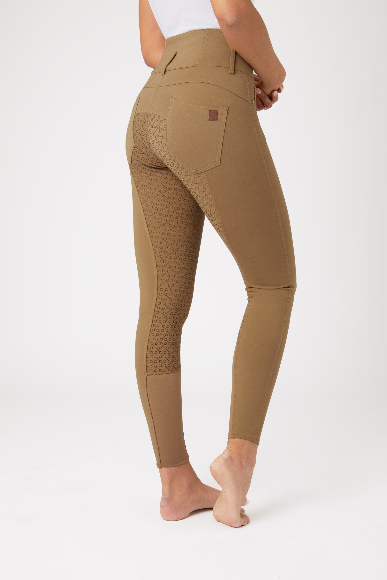 Horze Tara Siliconen FS Rijbroek Hoge Taille, dames Womens Breeches