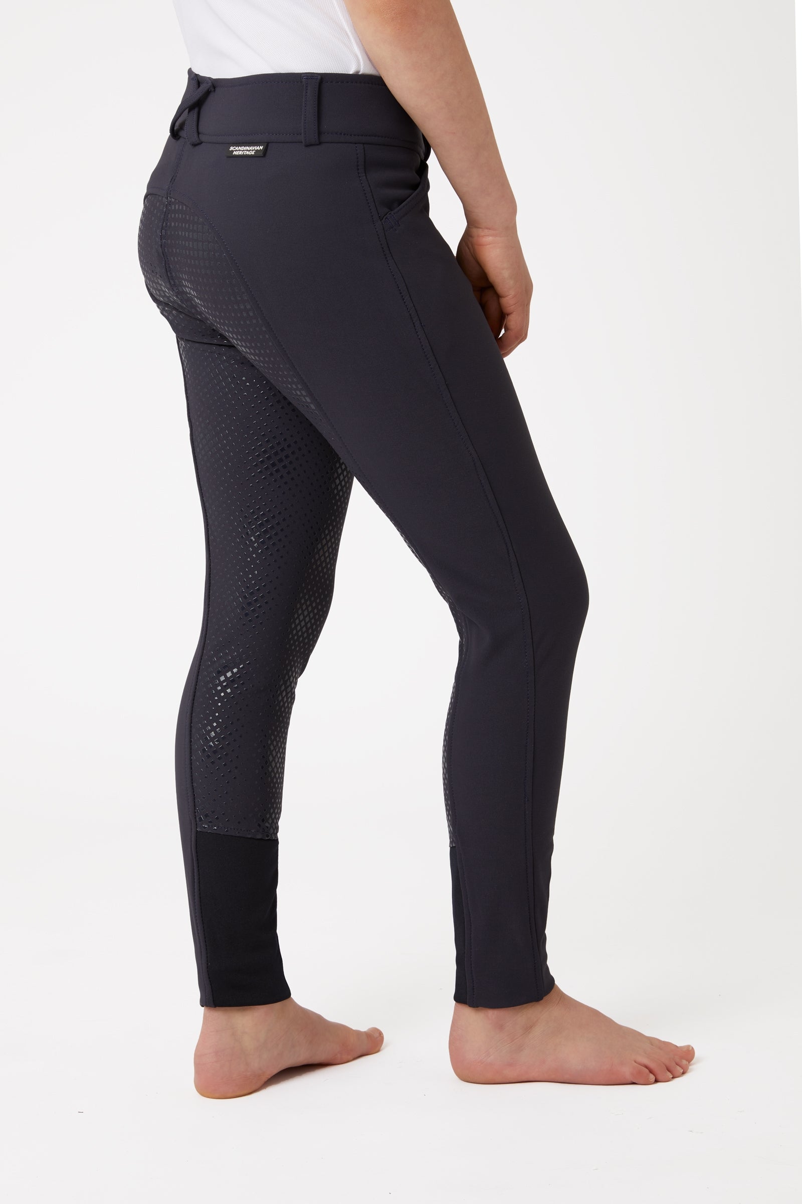 Horze Grand Prix kinderrijbroek met siliconen fullseat, UPF 50+ Kinder paardrijkleding