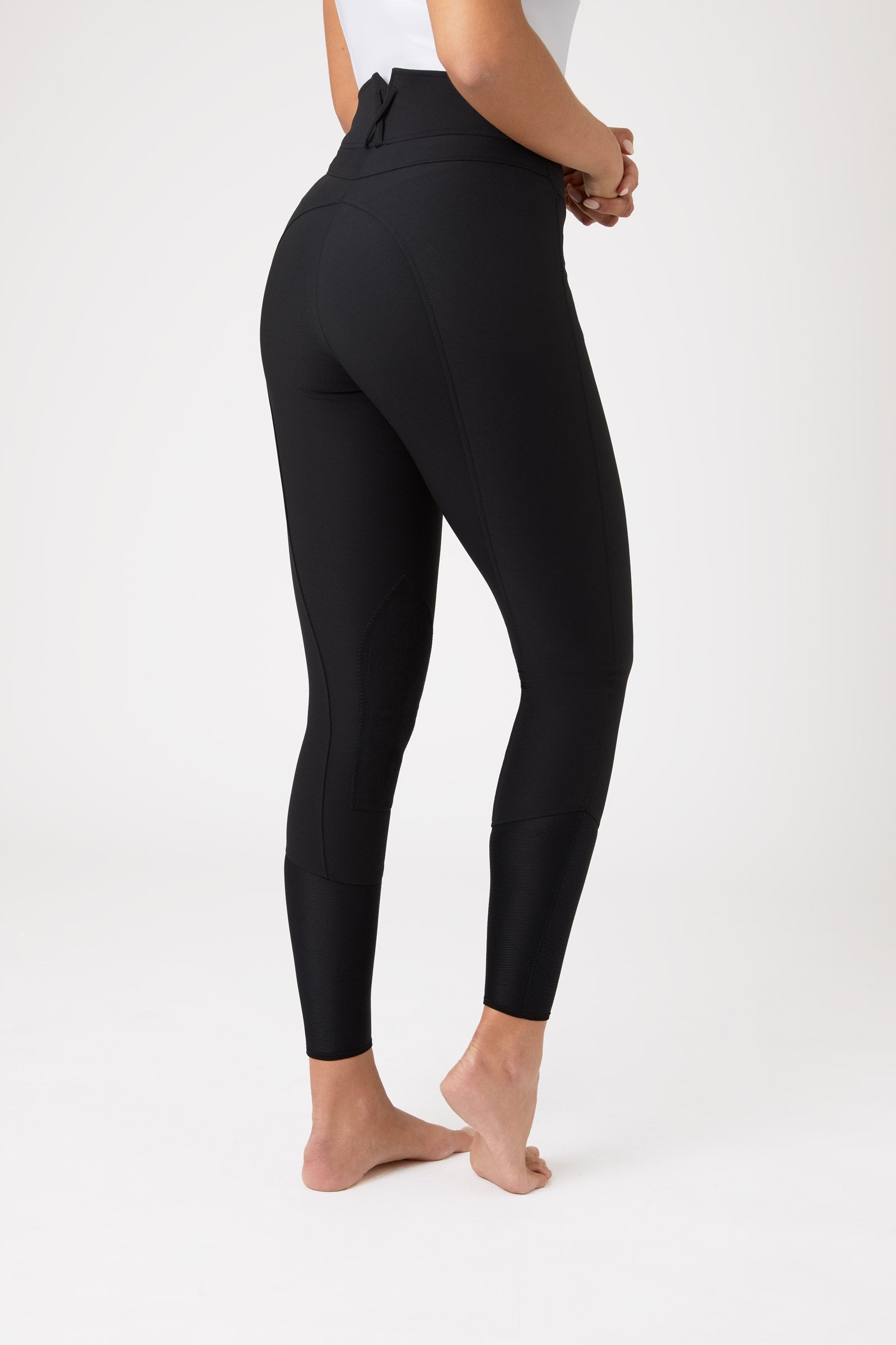 Horze Angelina Lichtgewicht Stretch Leren Kniestuk Rijbroek, dames Womens Breeches