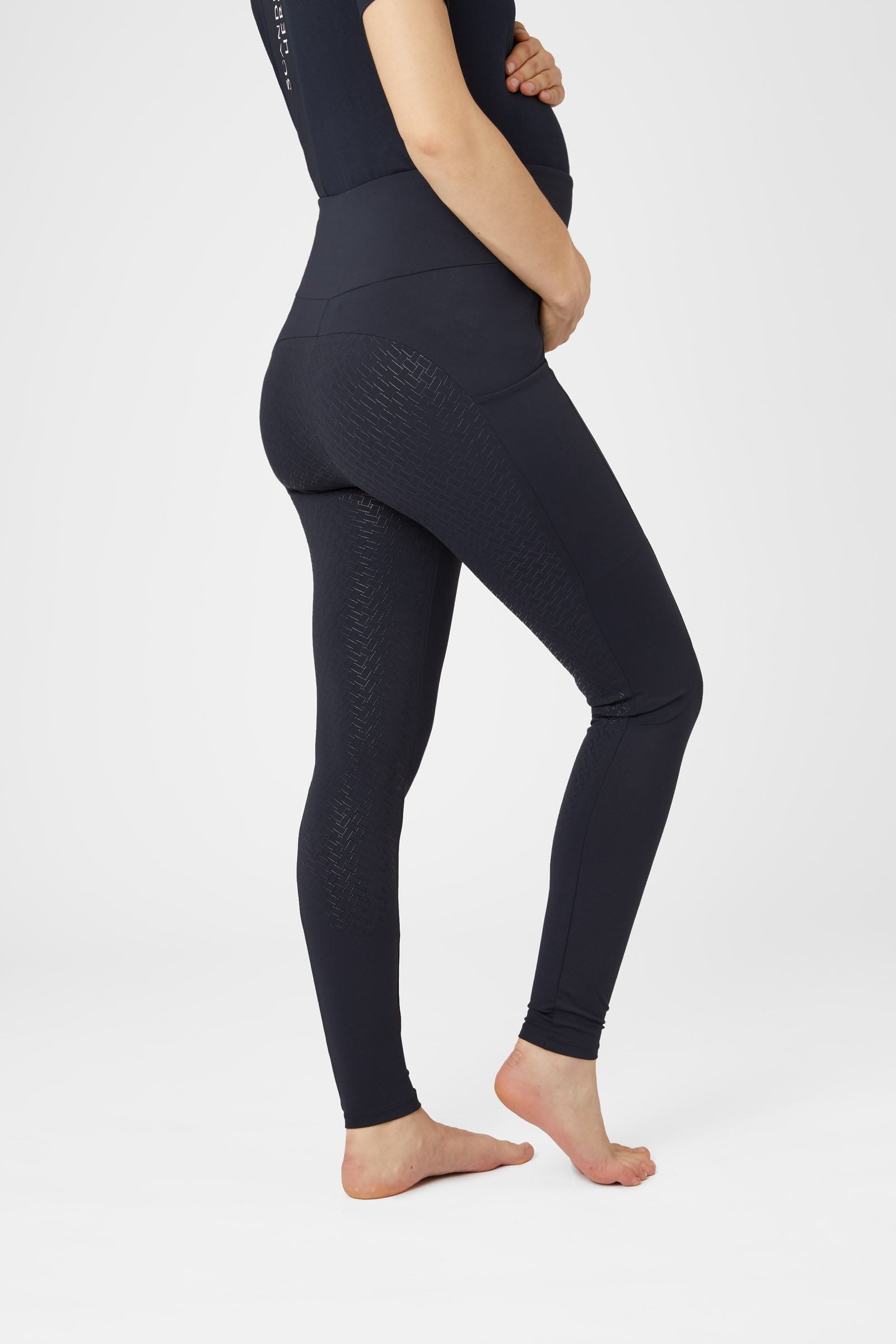 Horze Ginny Zwangerschaps Siliconen Zitvlak Paardrijlegging met Telefoonzakken Womens Breeches