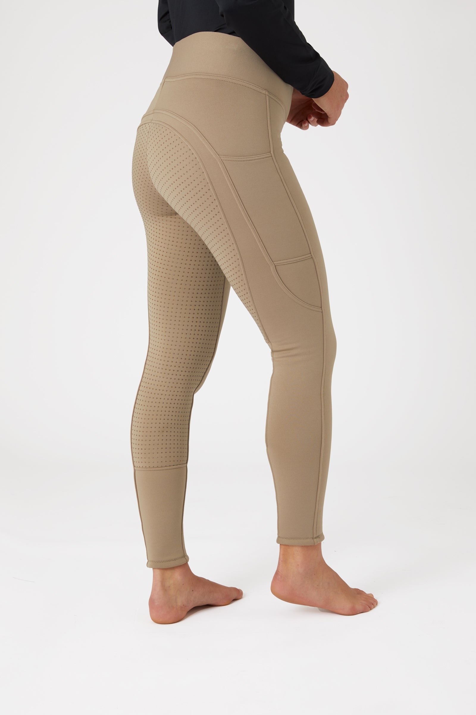 Horze Active fullgrip winter rijlegging met telefoonzak, dames Womens Breeches