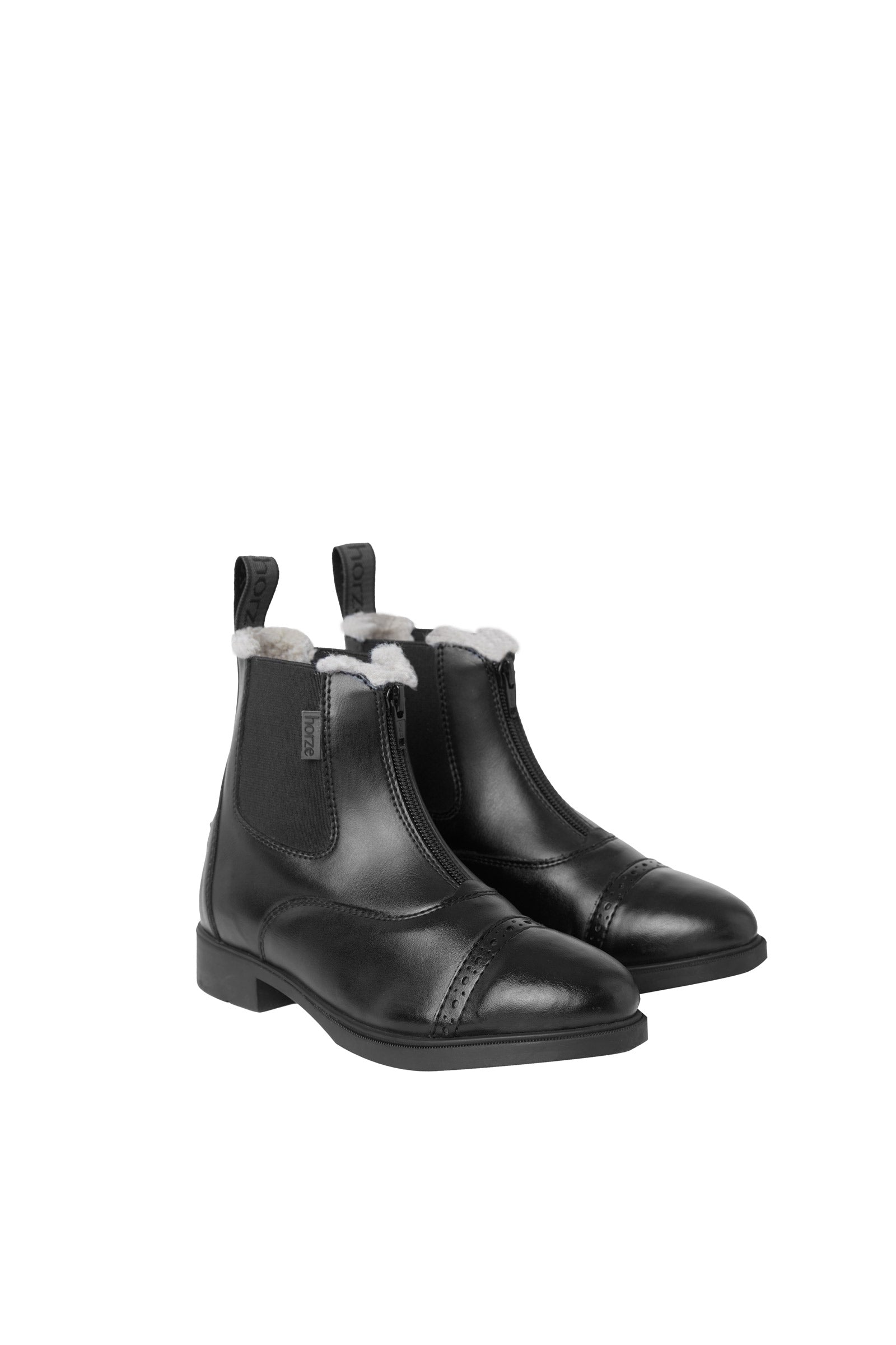 Horze Wexford winter jodhpurs met imitatiebont en rits vooraan, kids Paardrijlaarzen & chaps