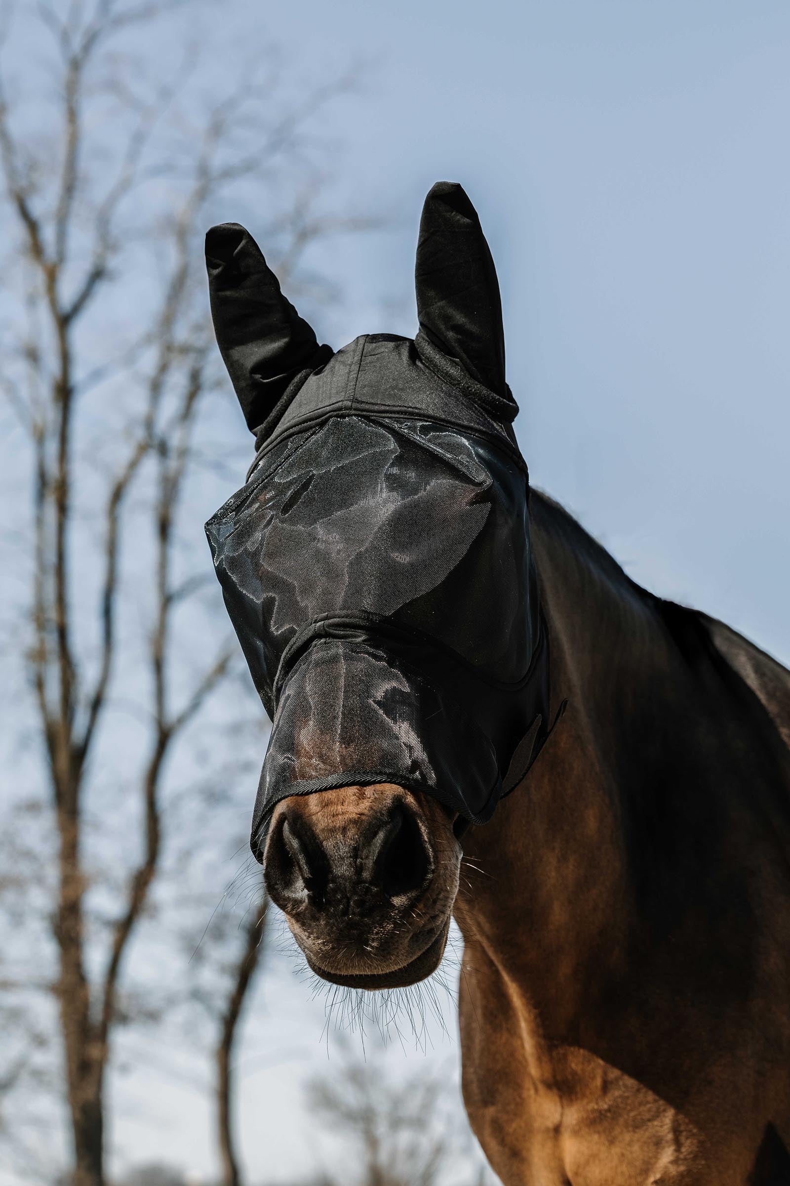 Equi Theme EQUITHÈME Soft Fly Mask/ UV Mask + Nose Antifly Protection for Horses