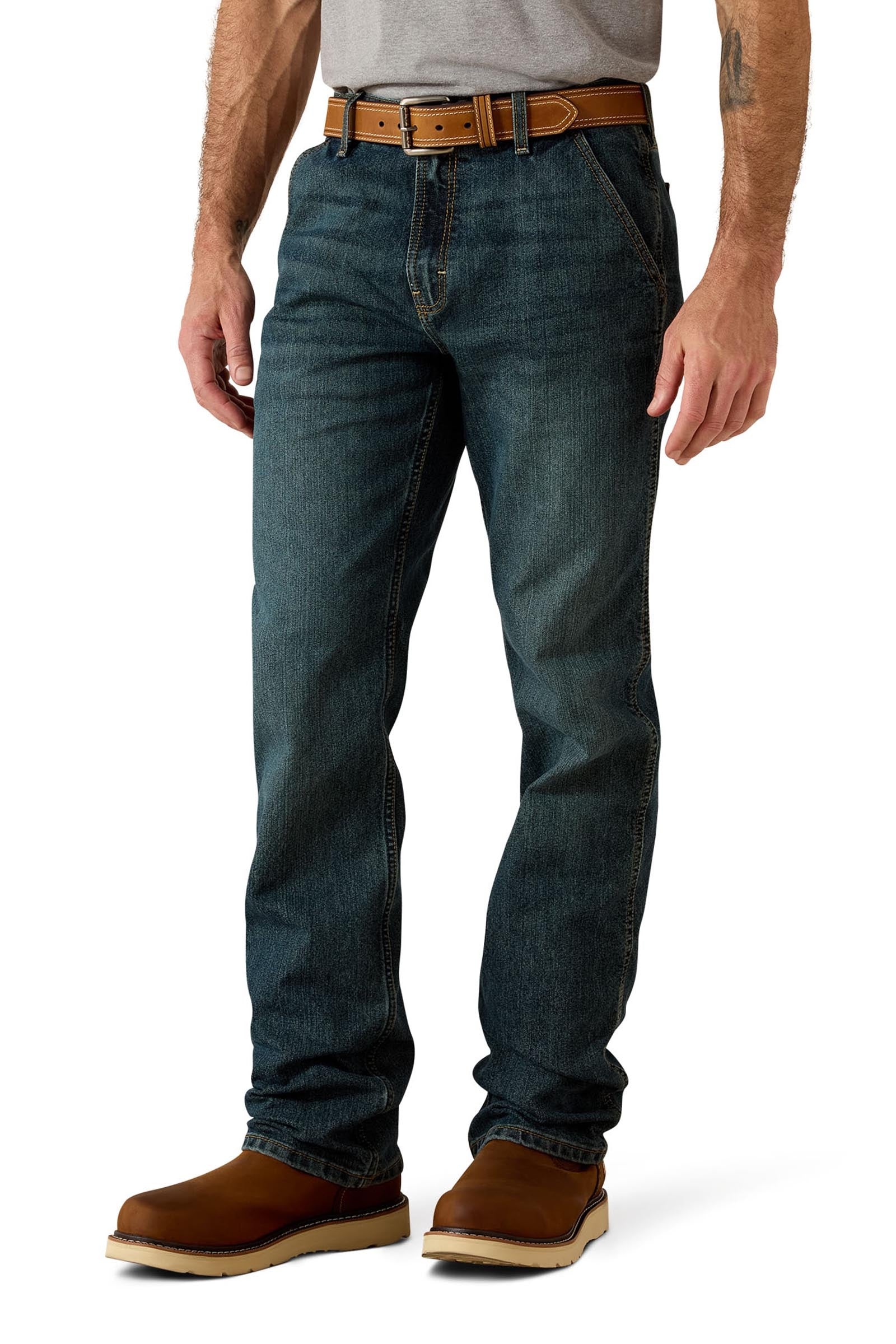 Ariat Rebar M7 Slim DuraStretch Workhorse Heren werkjeans met rechte pijp Heren paardrijkleding