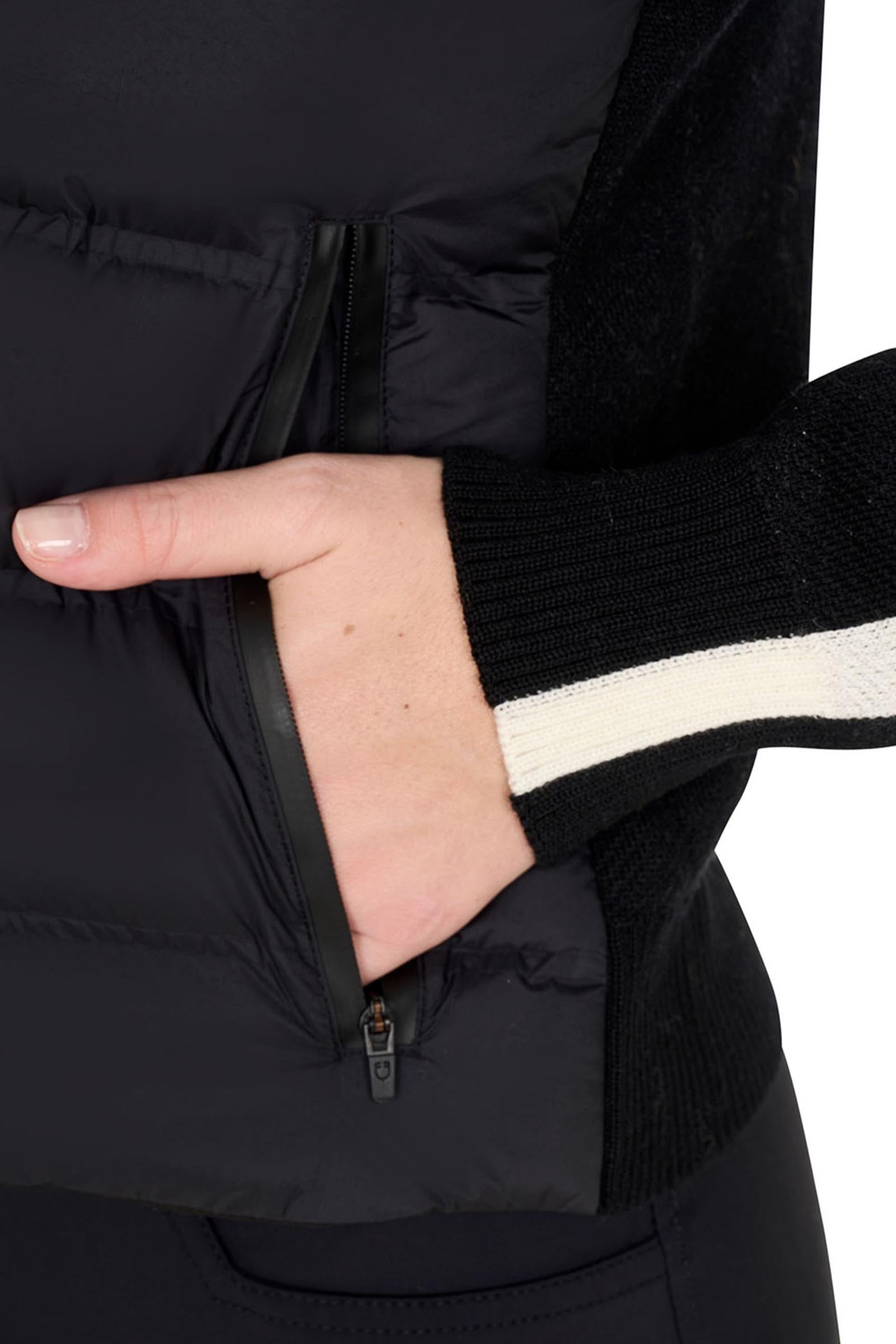 Equestro Women's Jacket in Nylon and Knit With Zip Women’s Riding Clothing