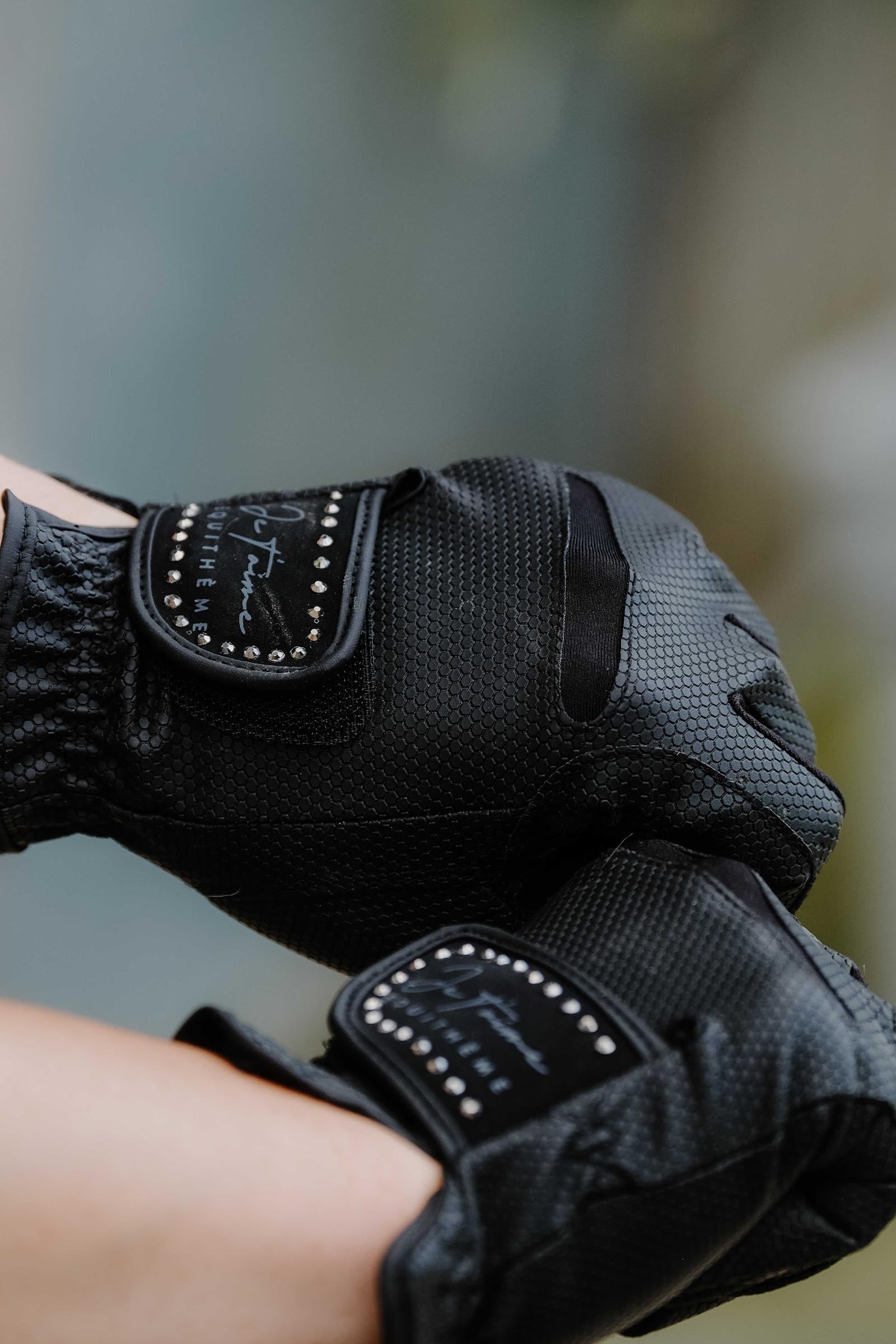 EQUITHÈME Strass Je t'aime Gloves Riding Gloves